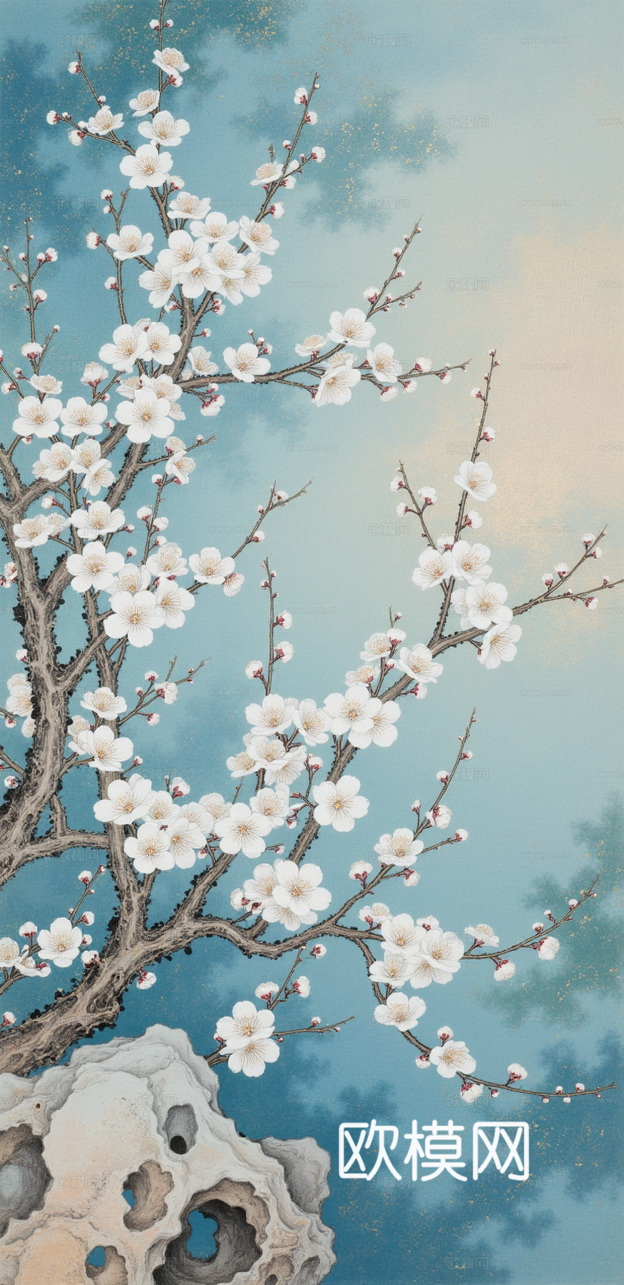 中国画 梅花 工笔画 挂画 装饰画