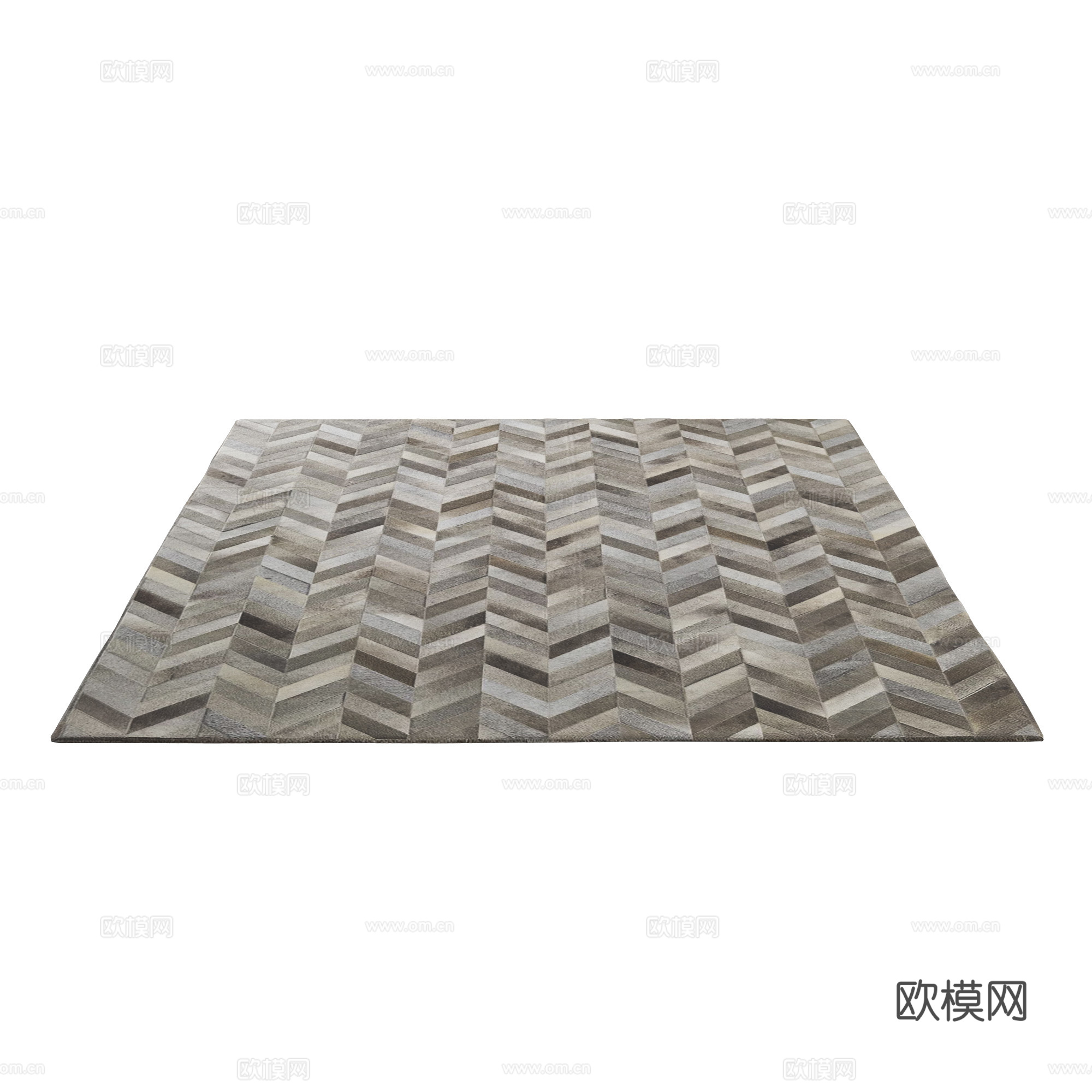 现代北欧布艺地毯3d模型