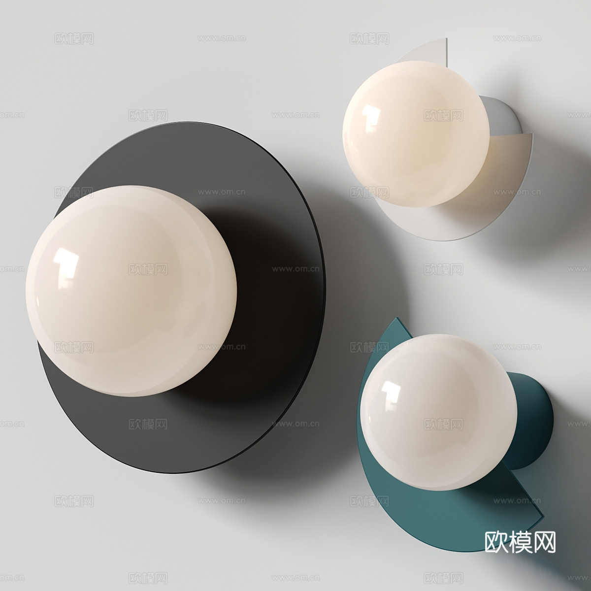 现代极简装饰壁灯3d模型