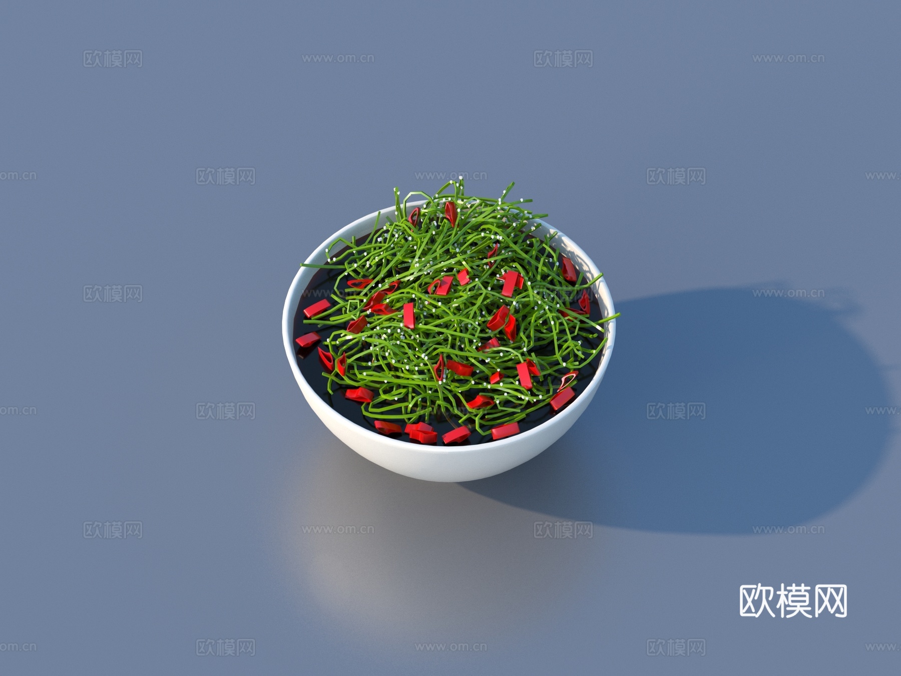 海带 食物 美食 炒菜 中餐3d模型