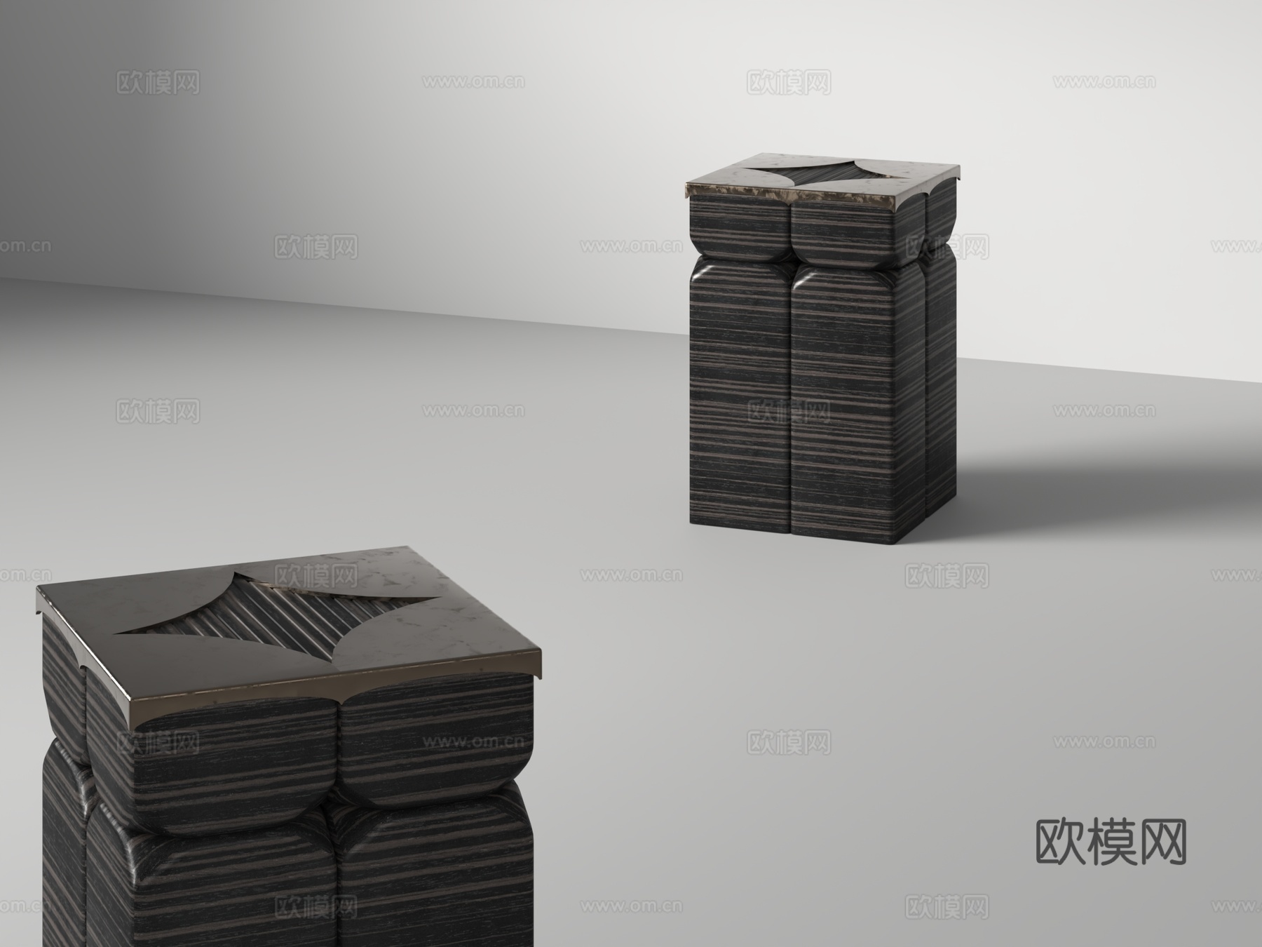 复古边几3d模型