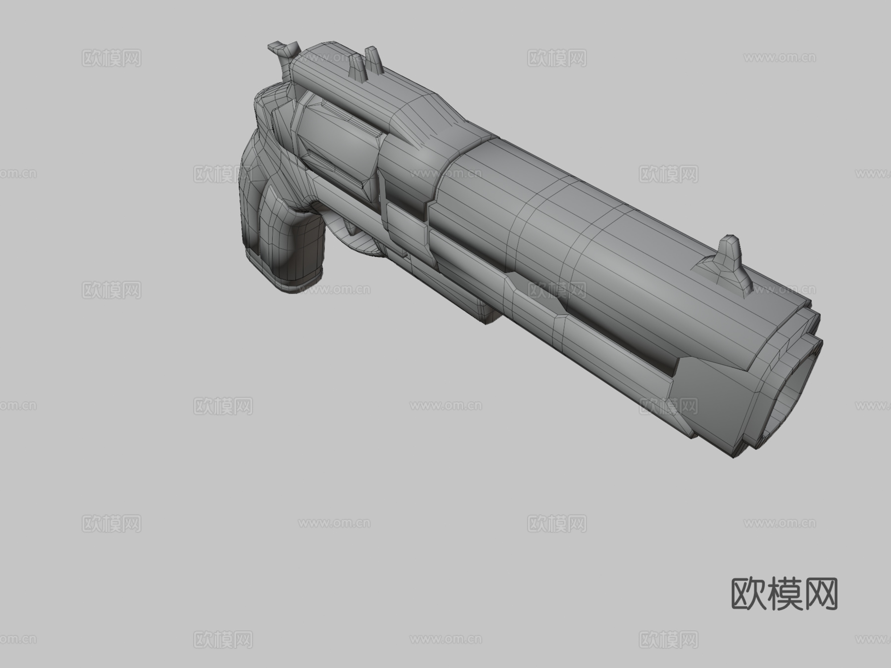 风格化科幻枪3d模型