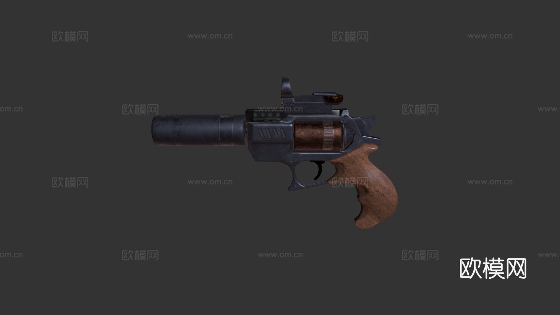 左轮手枪3d模型