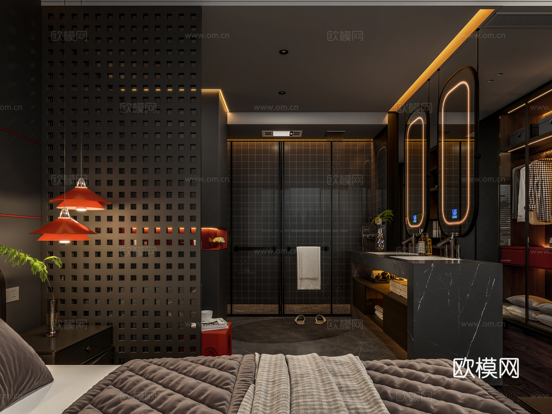 别墅主卧3d模型