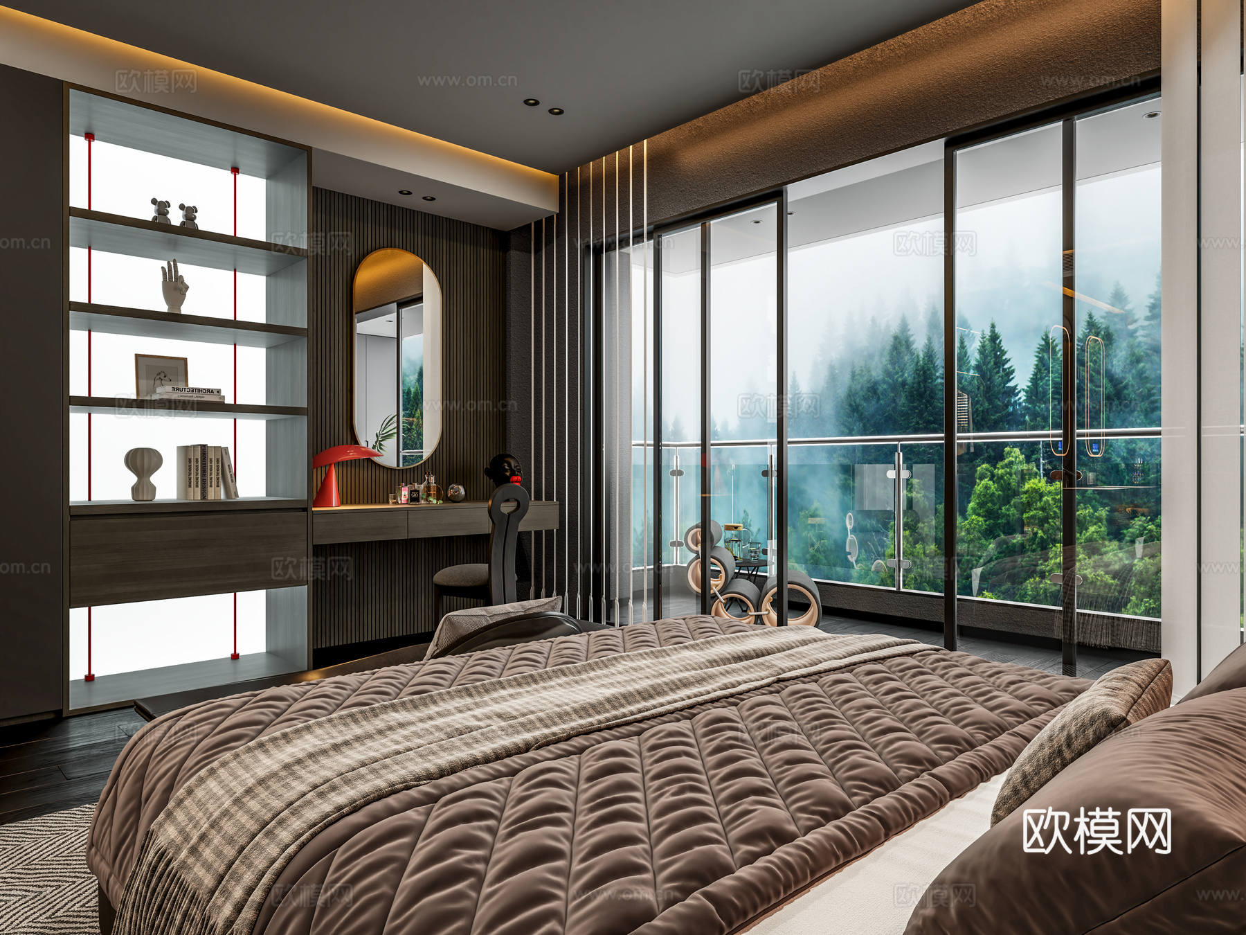别墅主卧3d模型