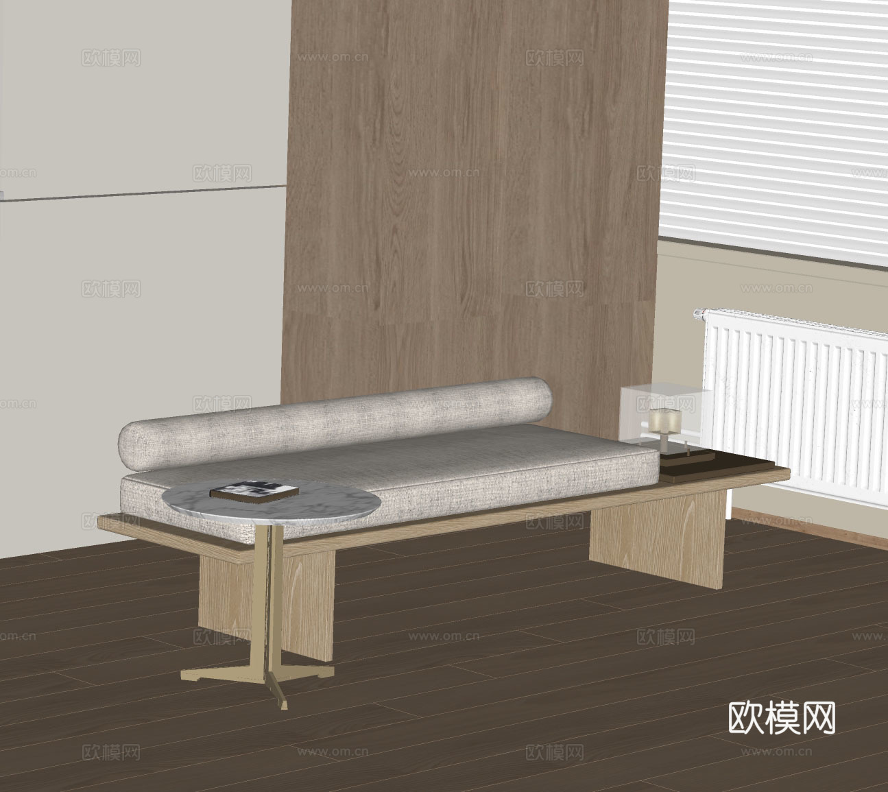 现代换鞋凳su模型