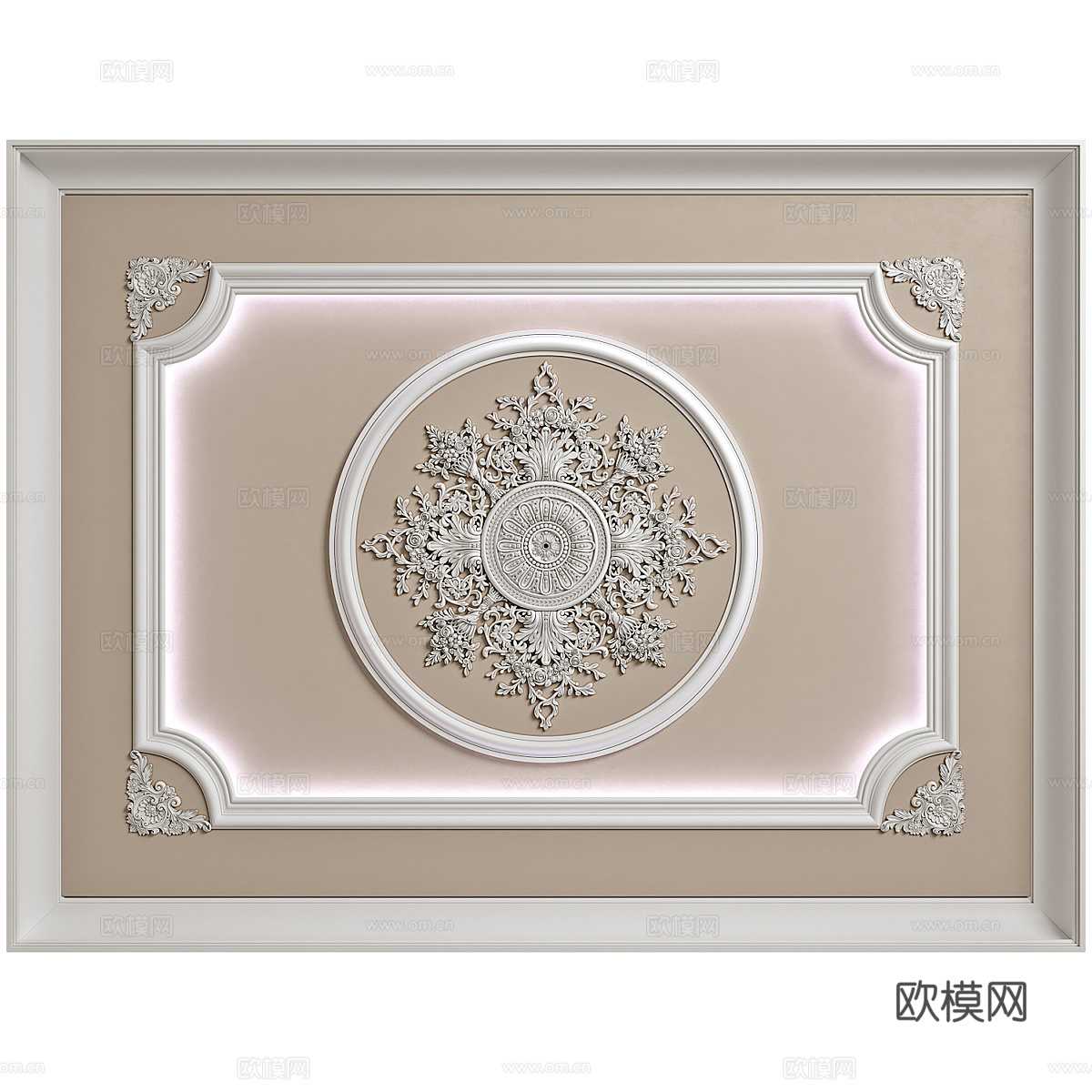 法式天花吊顶3d模型