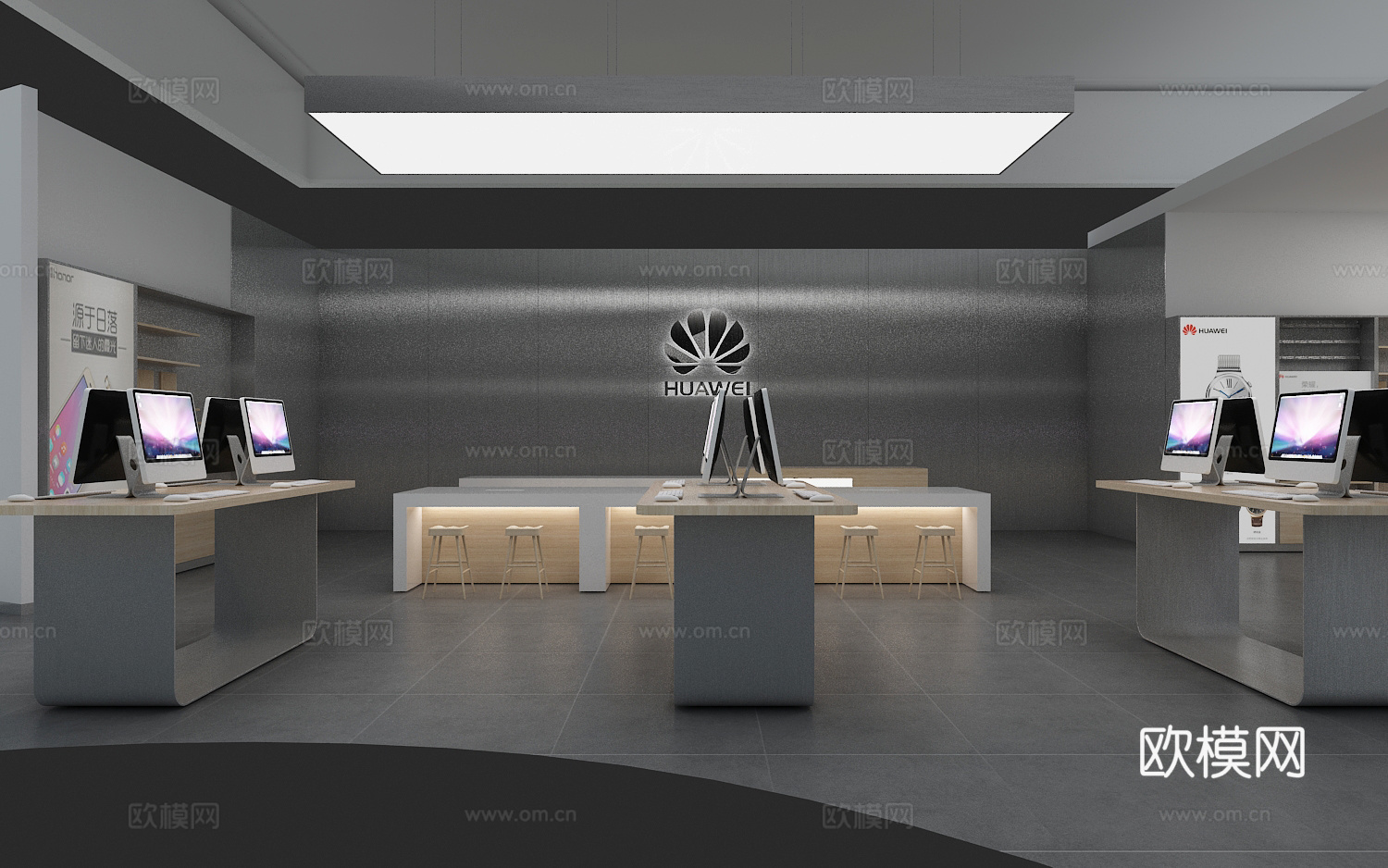 现代华为展厅3d模型