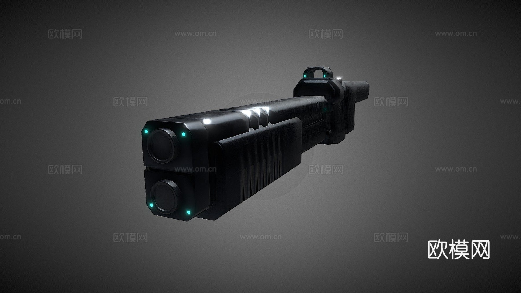 科幻霰弹枪3d模型