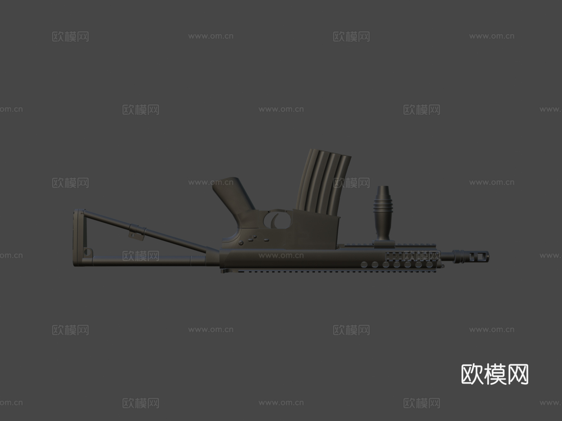 M4个人防卫武器3d模型