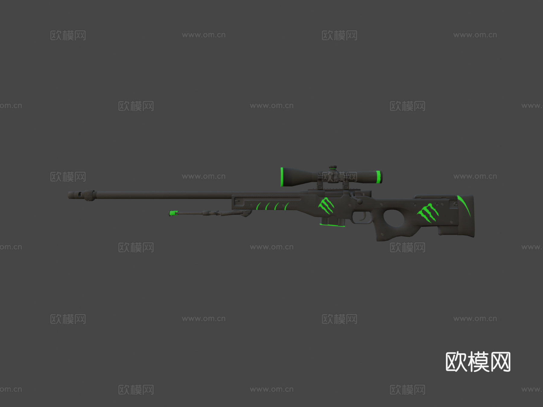 AWP-绿怪杀戮3d模型
