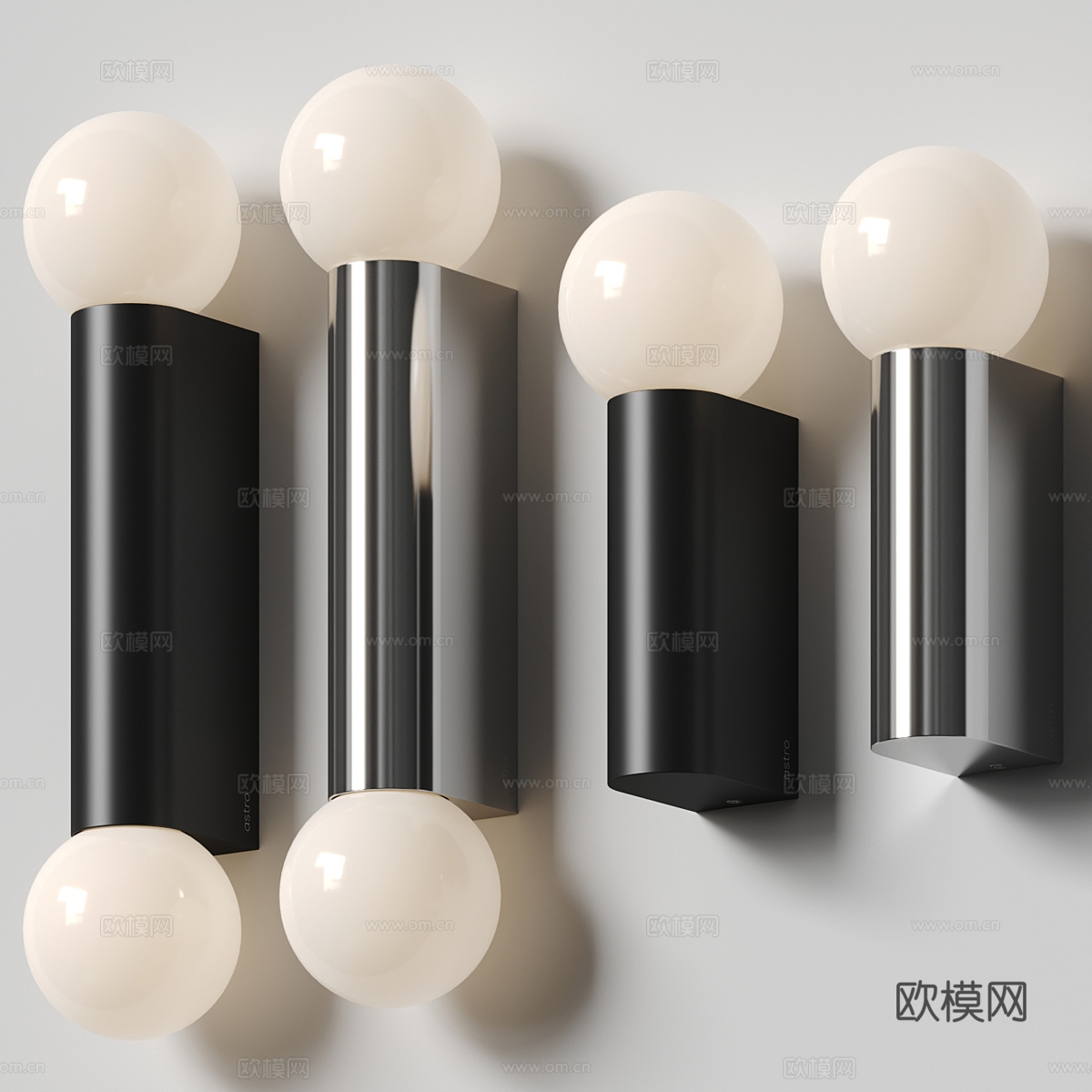现代极简装饰壁灯3d模型