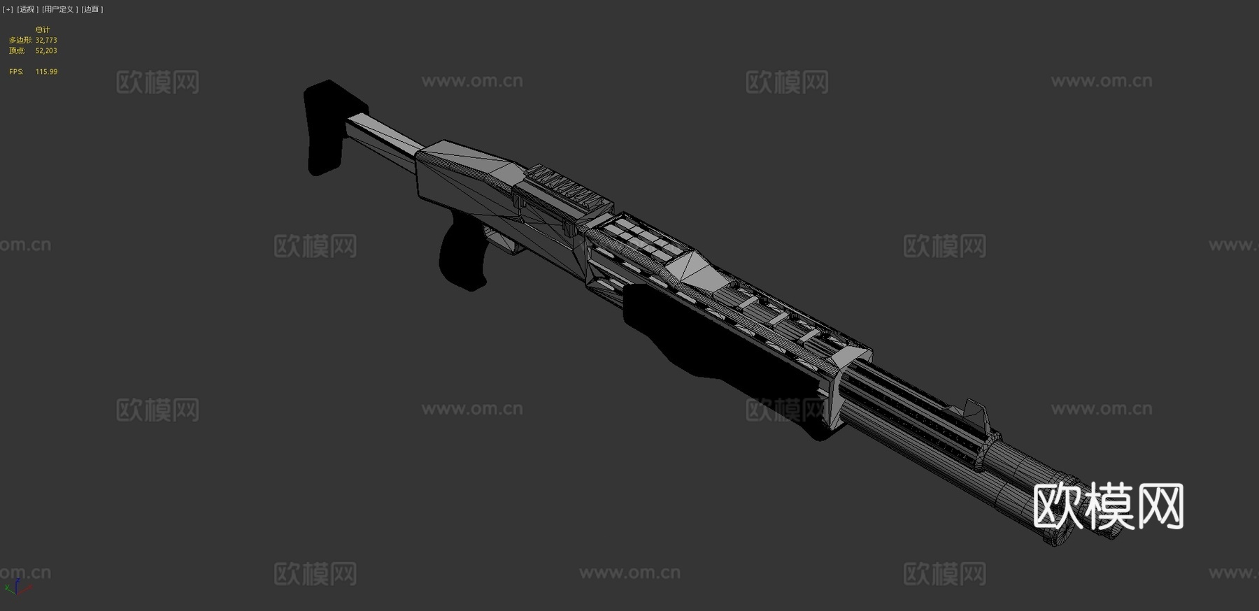 SPAS-34霰弹枪(虚构)3d模型