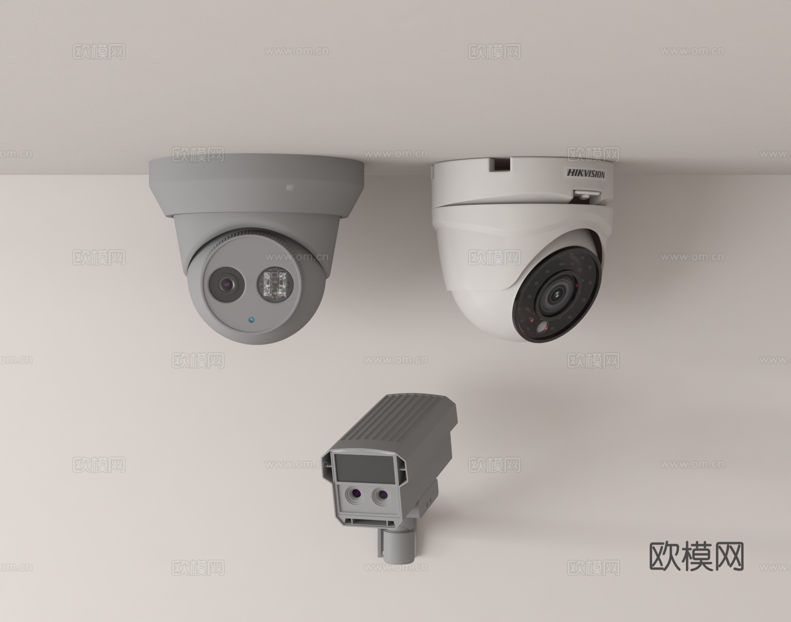 安防设备 监控摄像头 室内监控 监控技术 球形摄像头3d模型