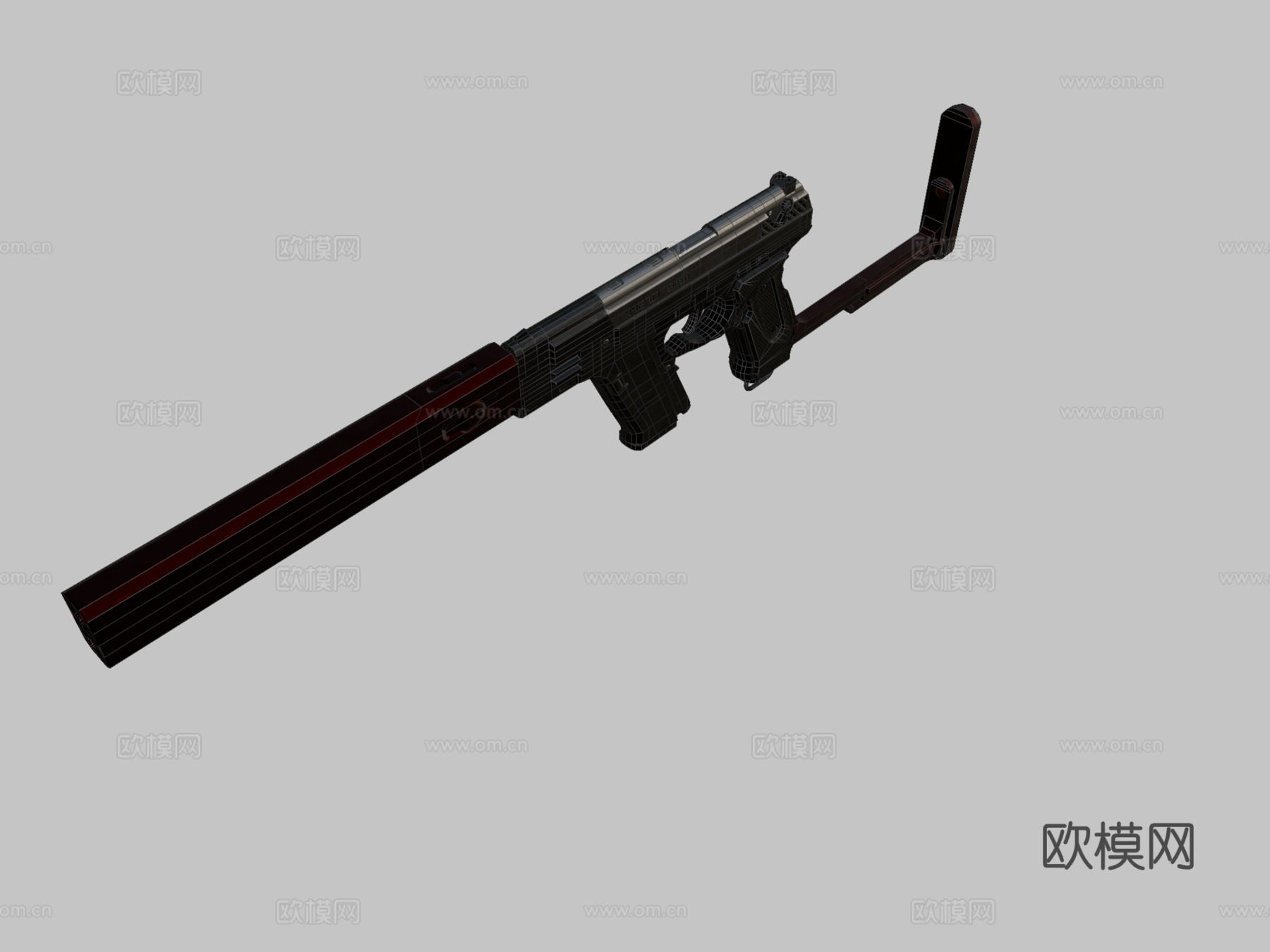 M27D自动手枪(消音型)3d模型