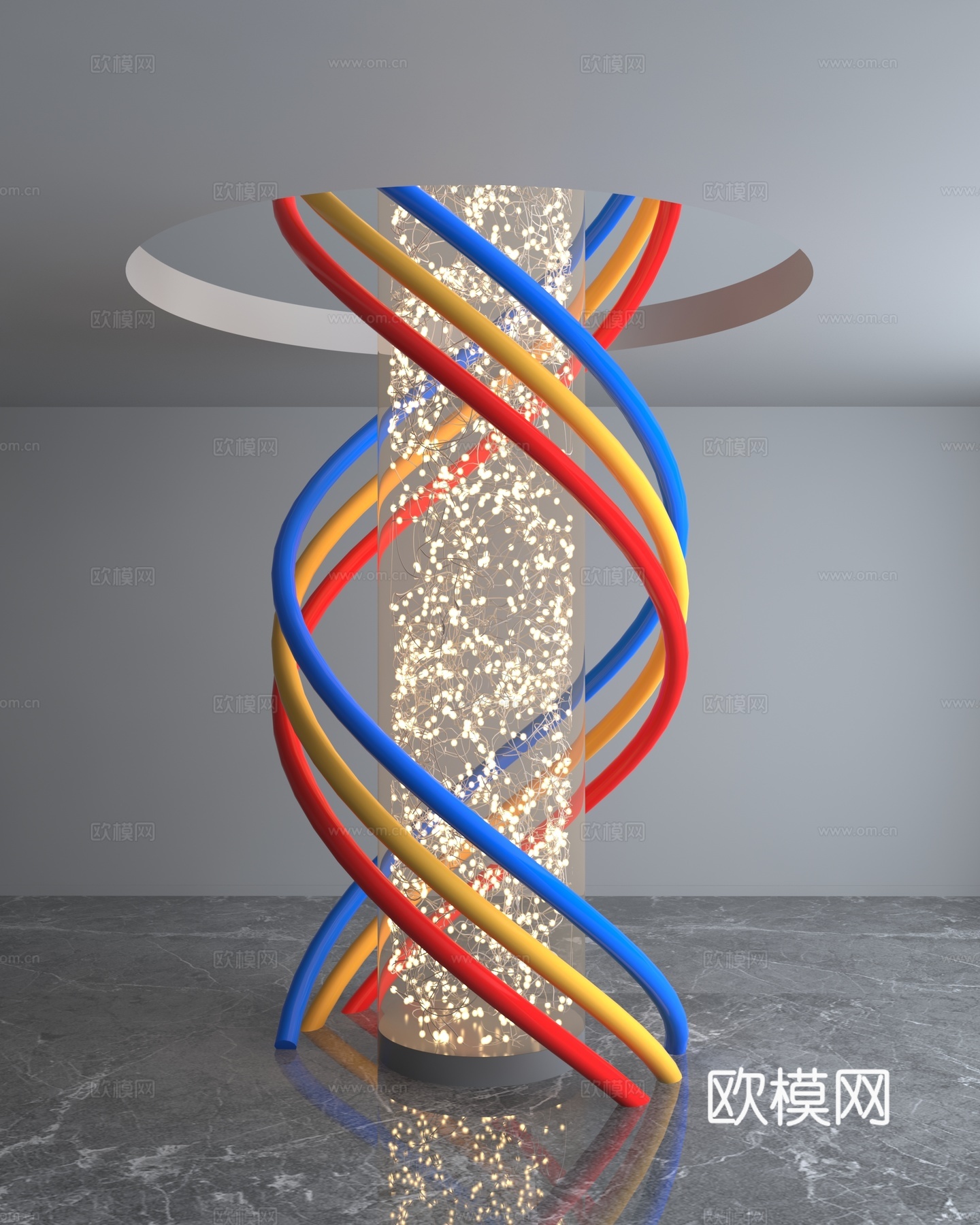 现代柱子3d模型下载