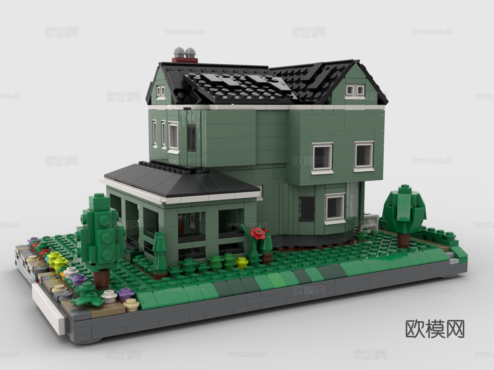 乐高 LEGO 玩具 积木 独栋别墅 建筑 房子 屋子3d模型