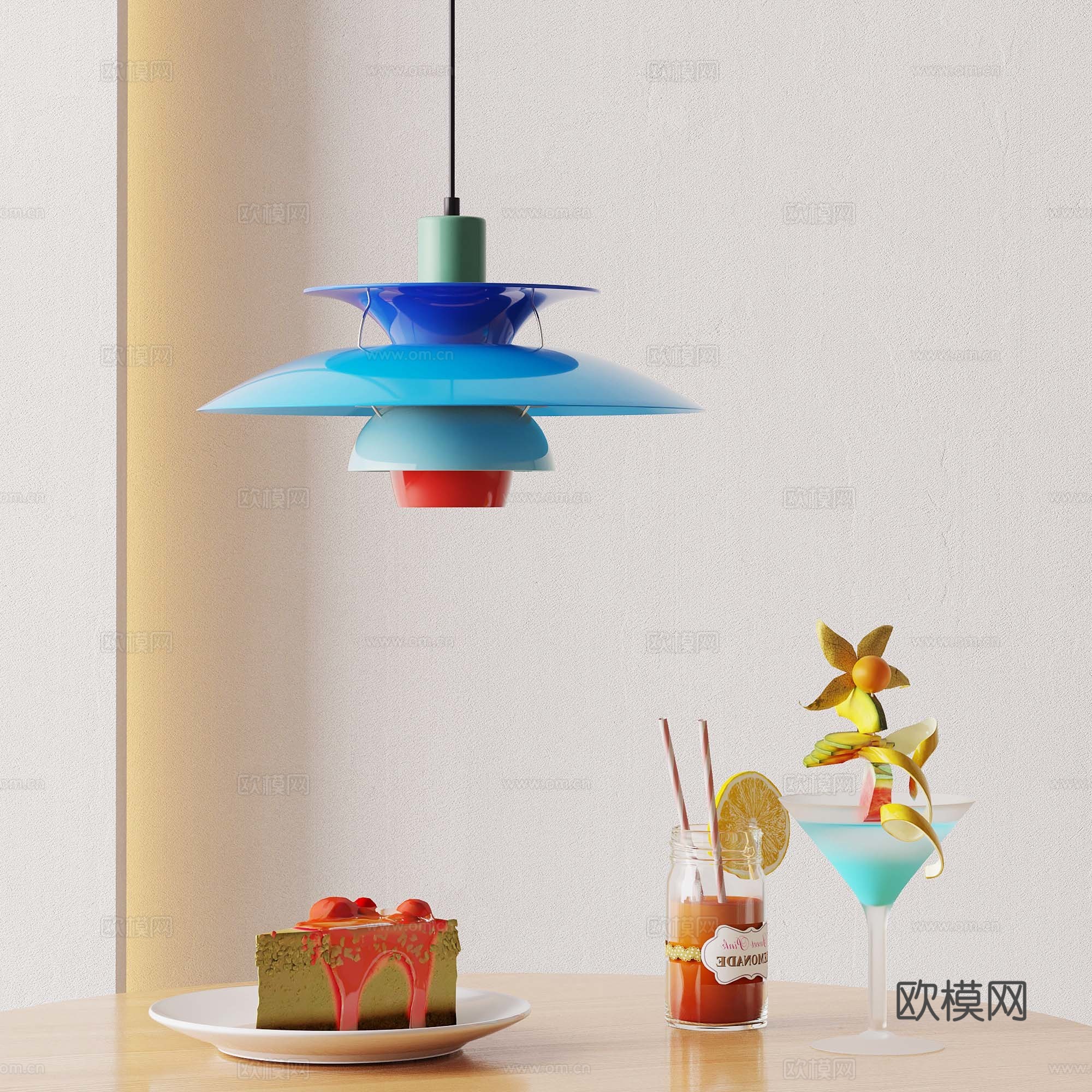 多巴胺吊灯 饮料饮品果汁3d模型