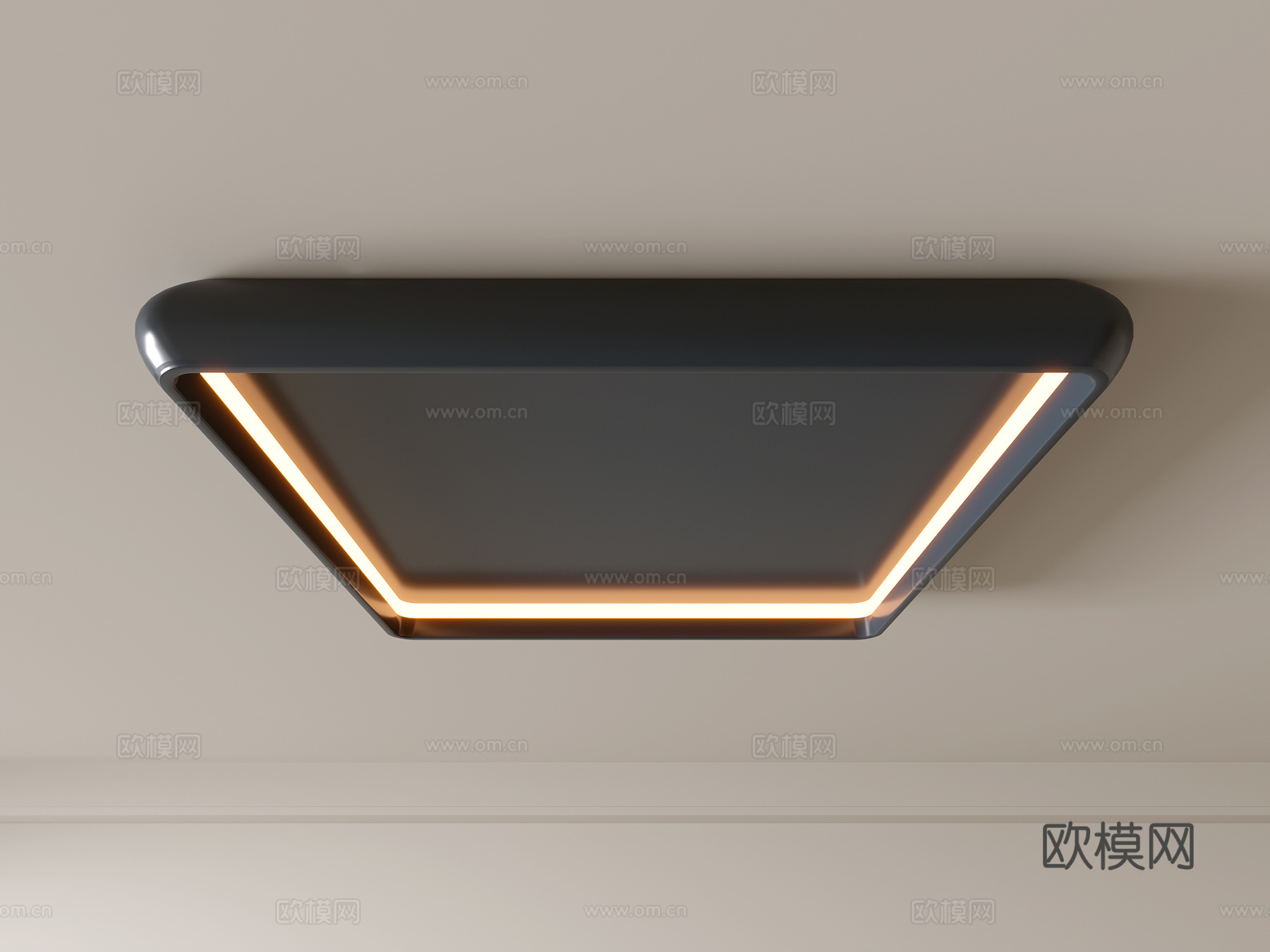 现代吸顶灯 几何形吸顶灯 卧室灯 艺术造型灯具 时尚客厅灯3d模型