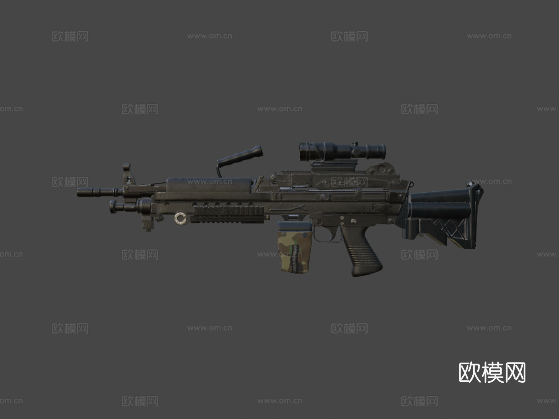 M249机枪3d模型