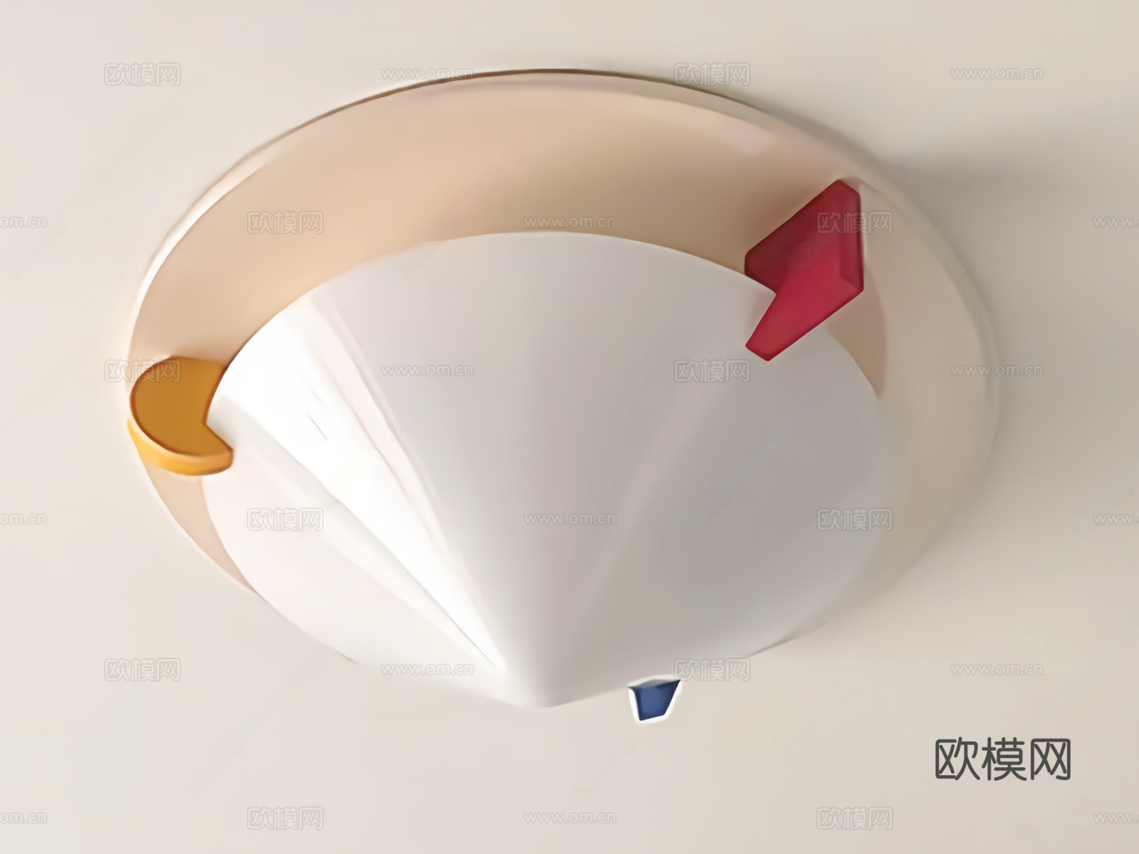 现代奶油吸顶灯 孟菲斯吸顶灯 多巴胺吸顶灯 儿童房吸顶灯 客3d模型