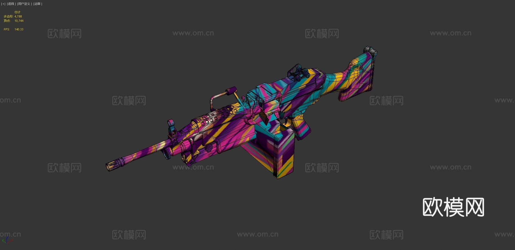 M249彩色版3d模型