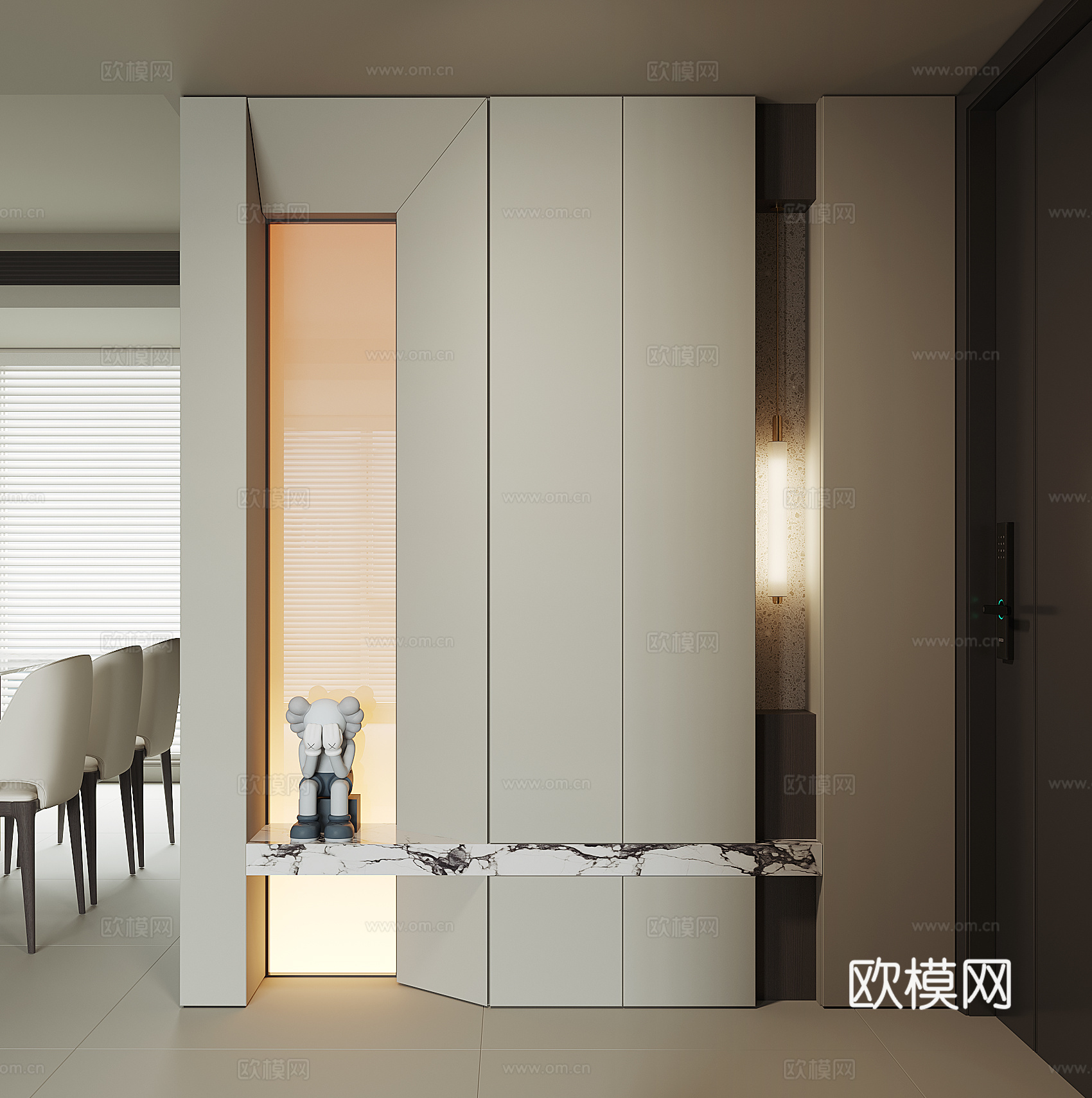 现代入户玄关柜3d模型
