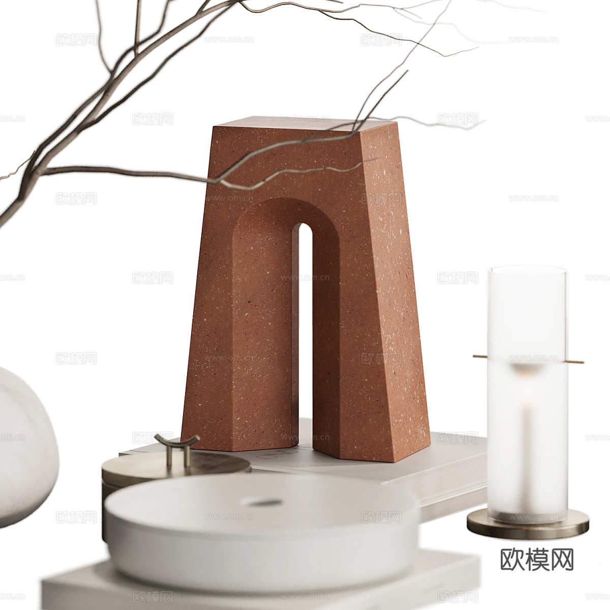 新中式饰品摆件组合3d模型