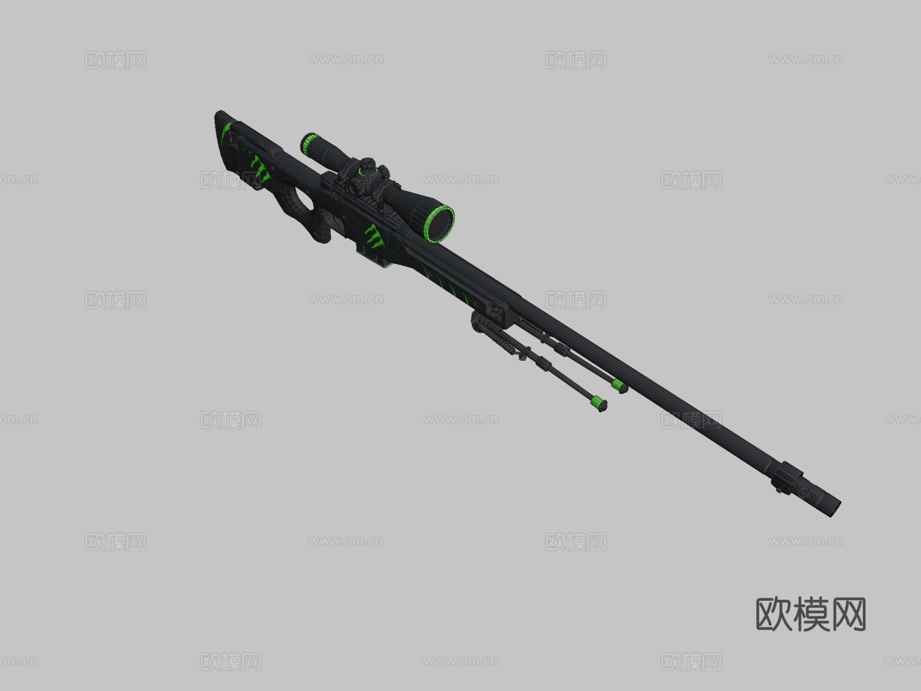 AWP-绿怪杀戮3d模型