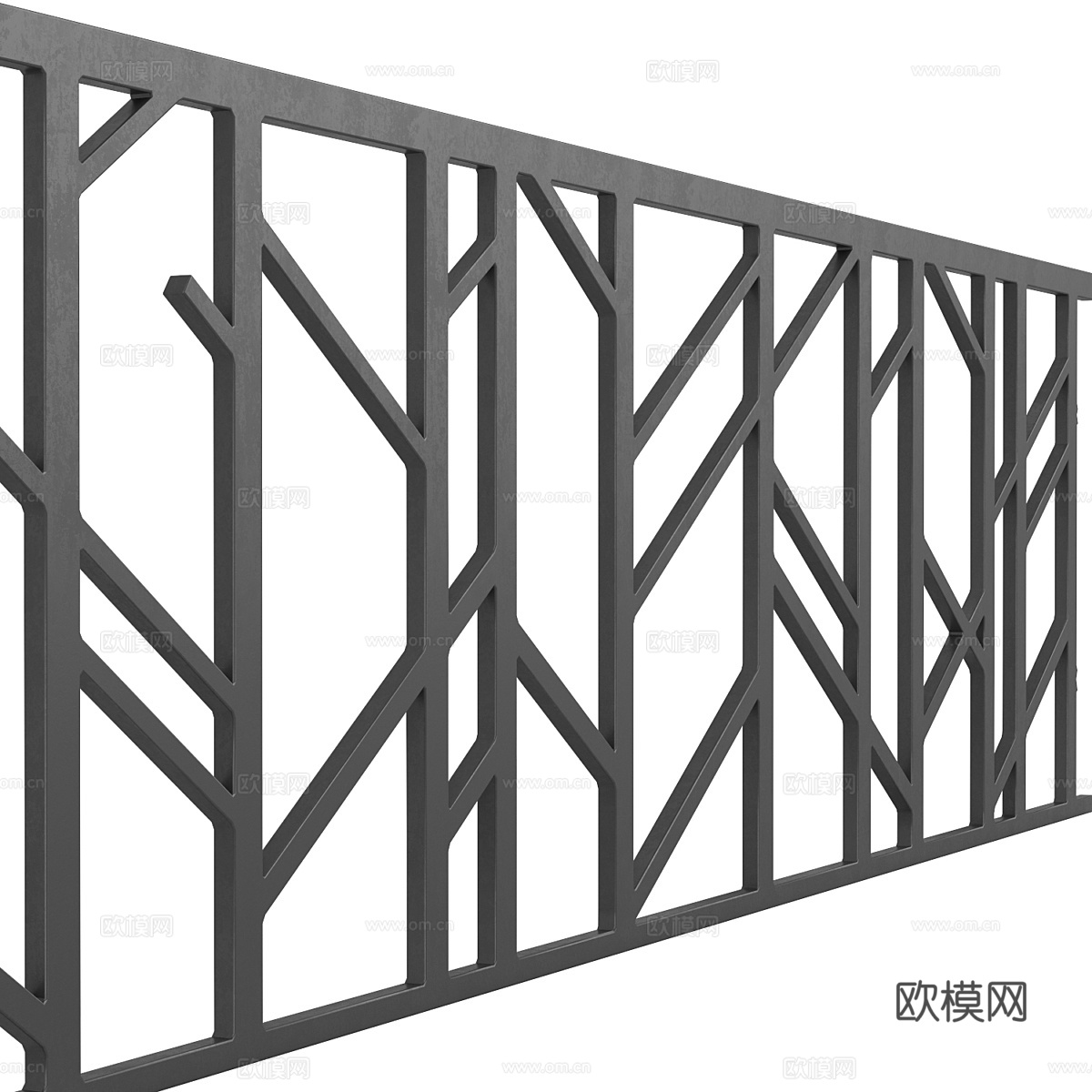 现代金属栏杆 围栏3d模型