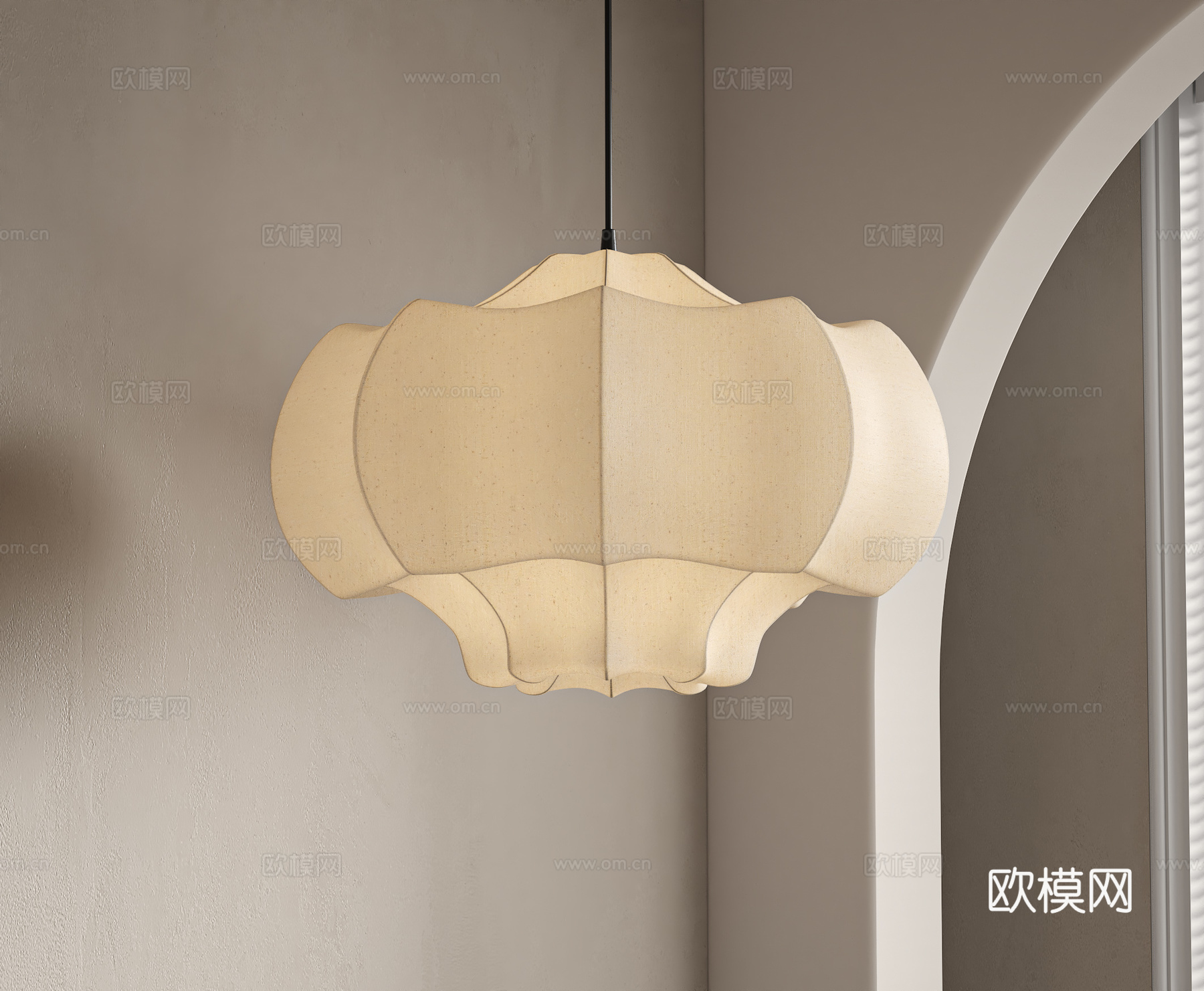 诧寂中古吊灯su模型