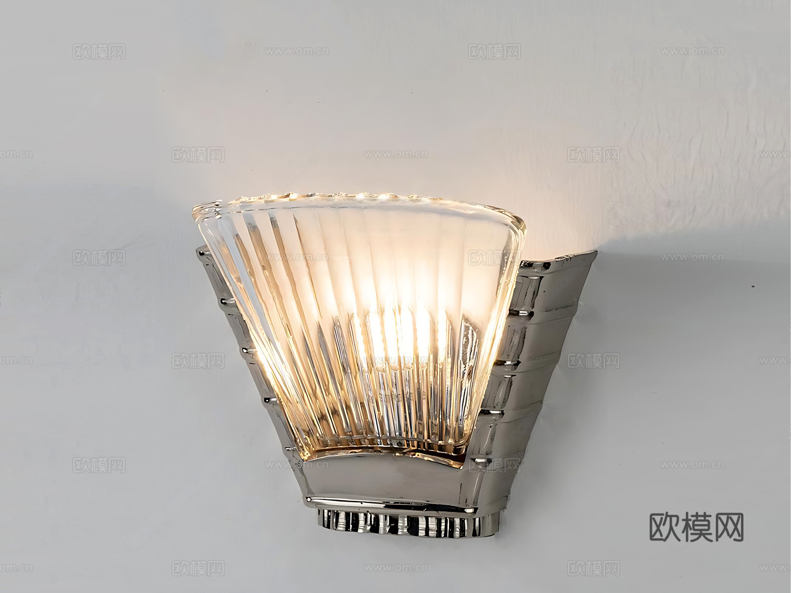 现代中古壁灯 壁灯 玻璃壁灯 水晶壁灯 包豪斯不锈钢壁灯 床3d模型