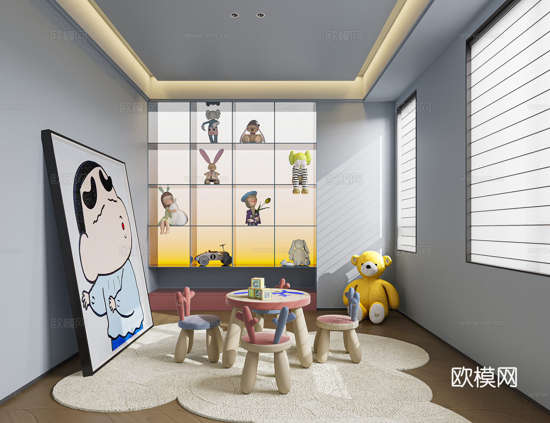 现代儿童娱乐房3d模型