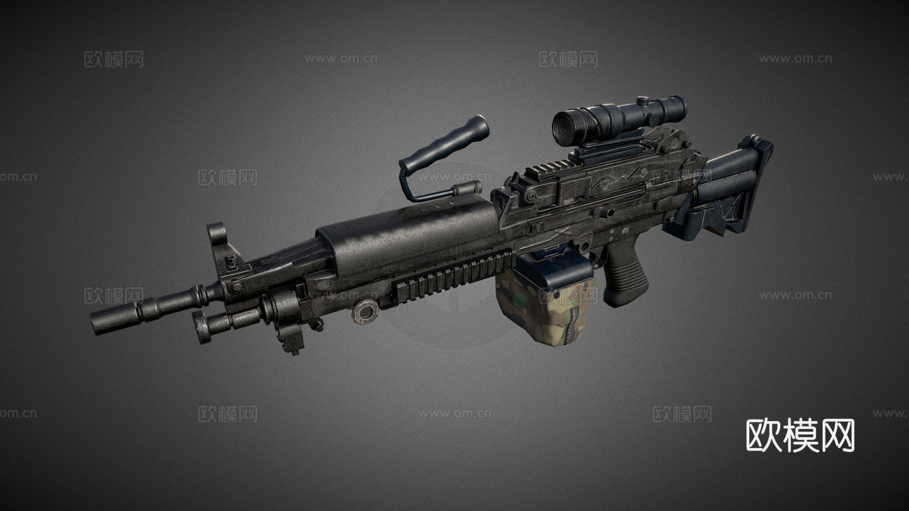 M249机枪3d模型