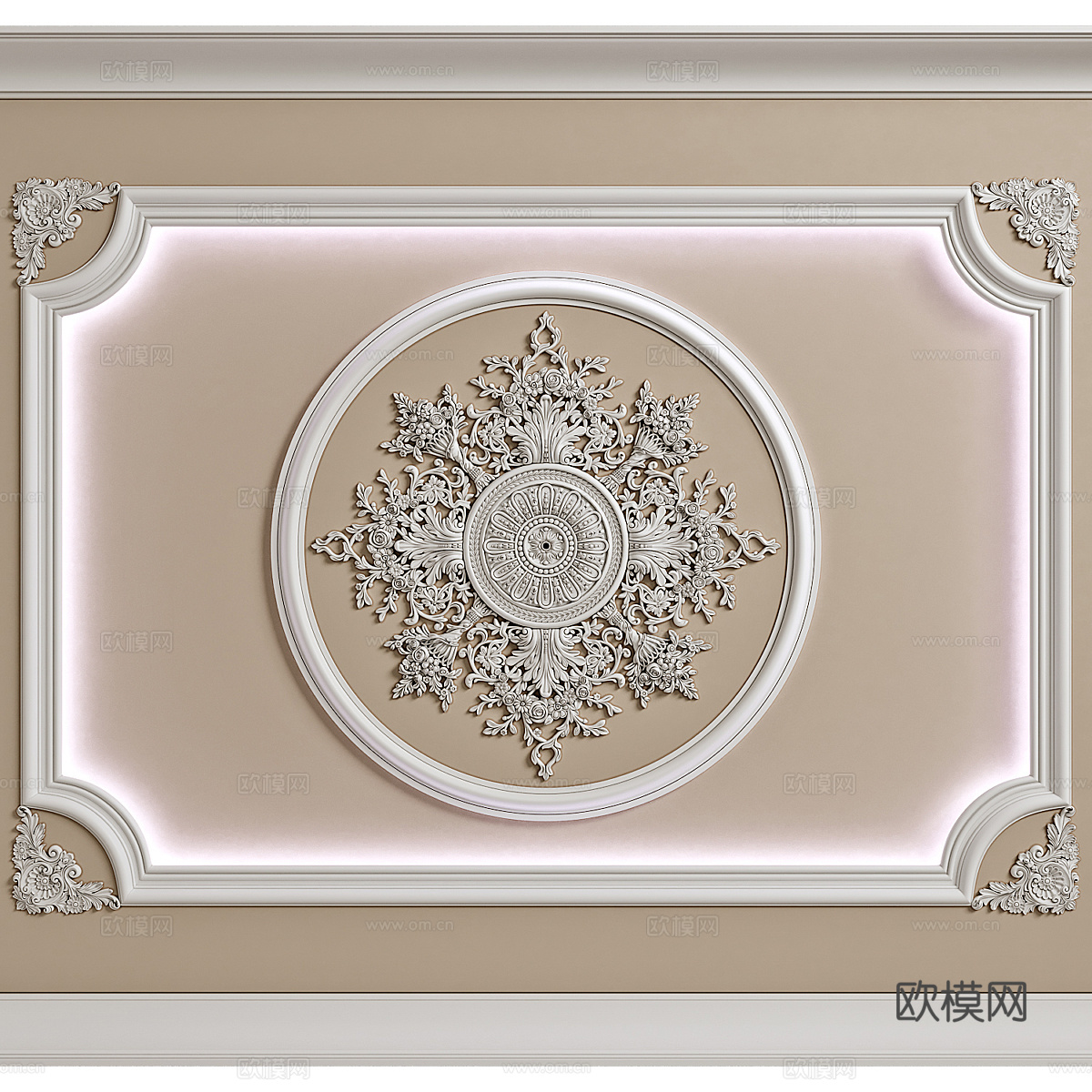 法式天花吊顶3d模型