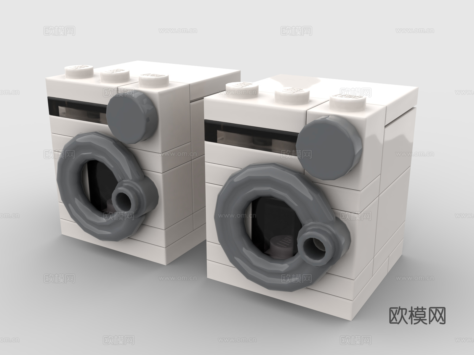 乐高 LEGO 玩具 积木 滚筒洗衣机 家电3d模型