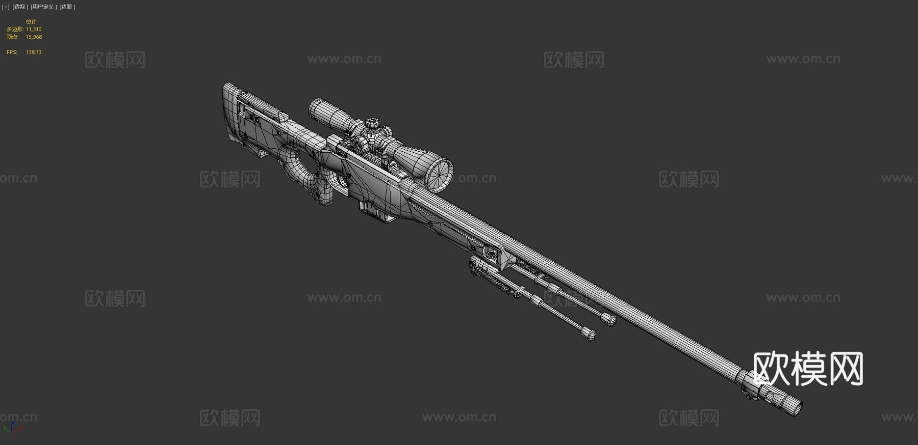 AWP-绿怪杀戮3d模型
