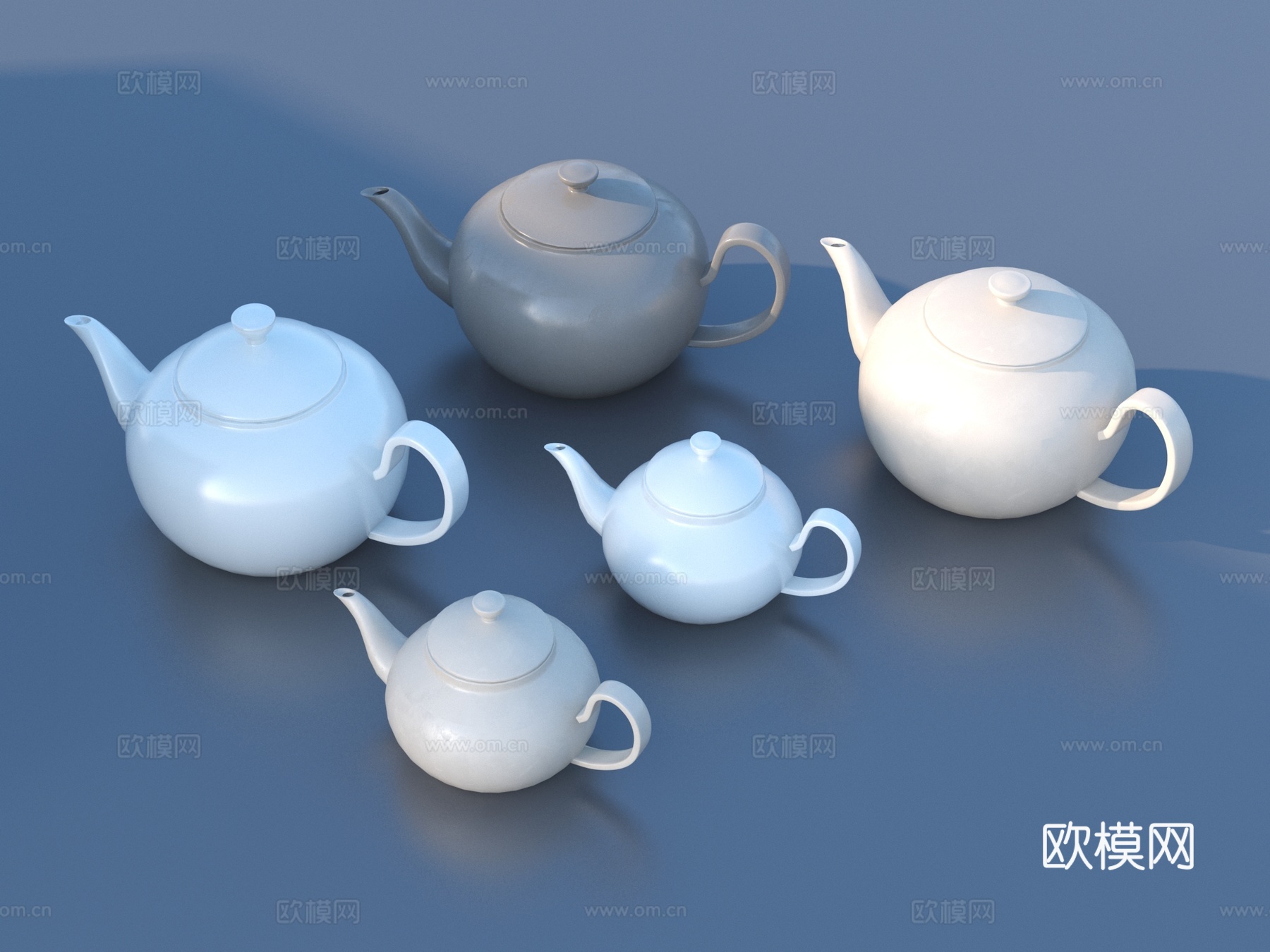茶具 茶壶 瓷器 瓷壶3d模型