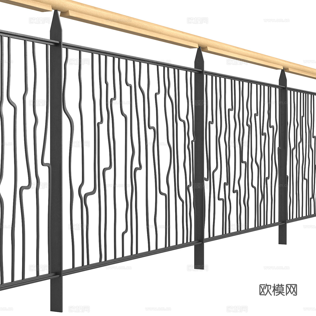 现代金属栏杆 围栏3d模型
