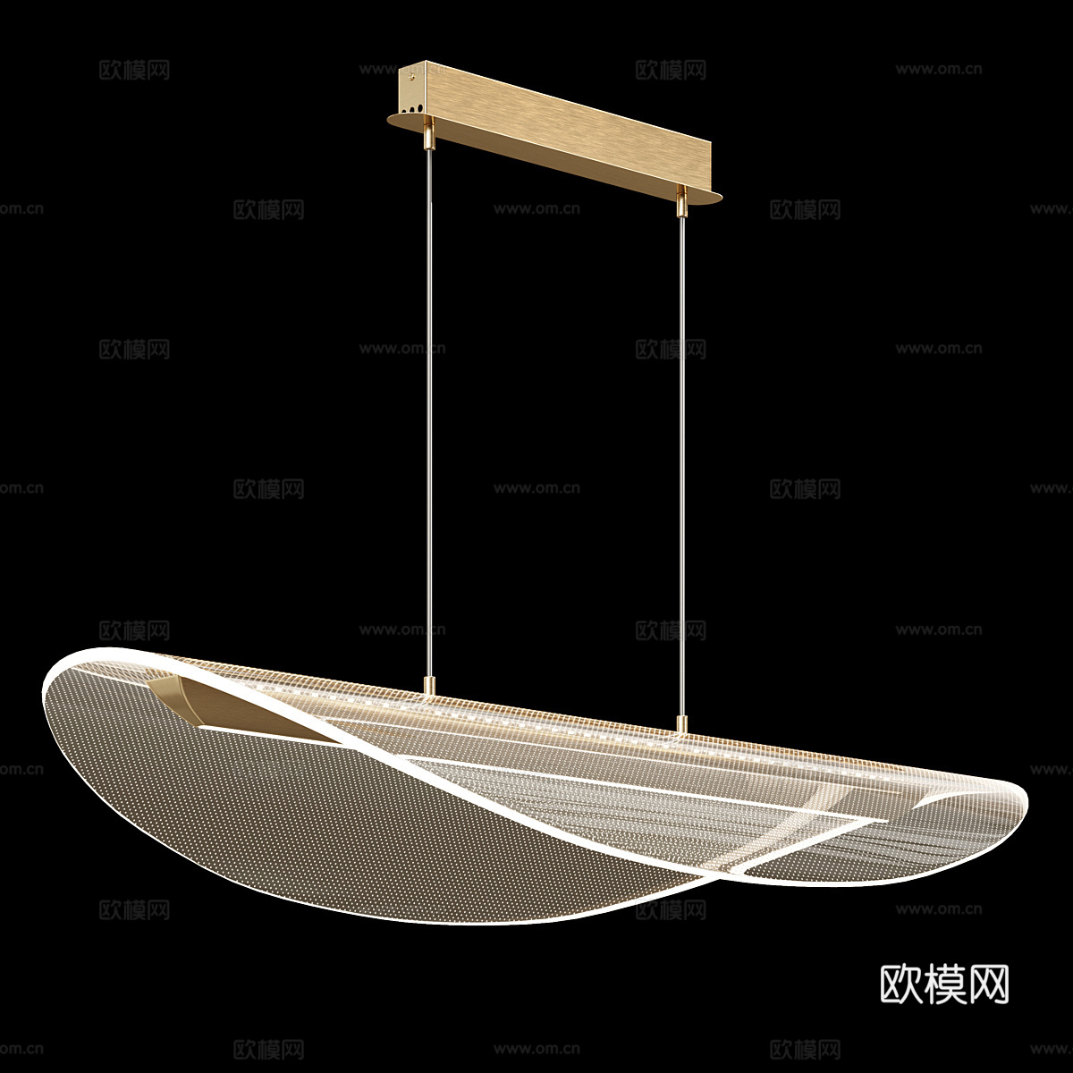 现代轻奢装饰吊灯3d模型
