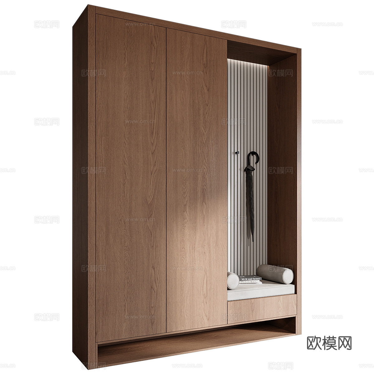 现代意式极简玄关鞋柜3d模型
