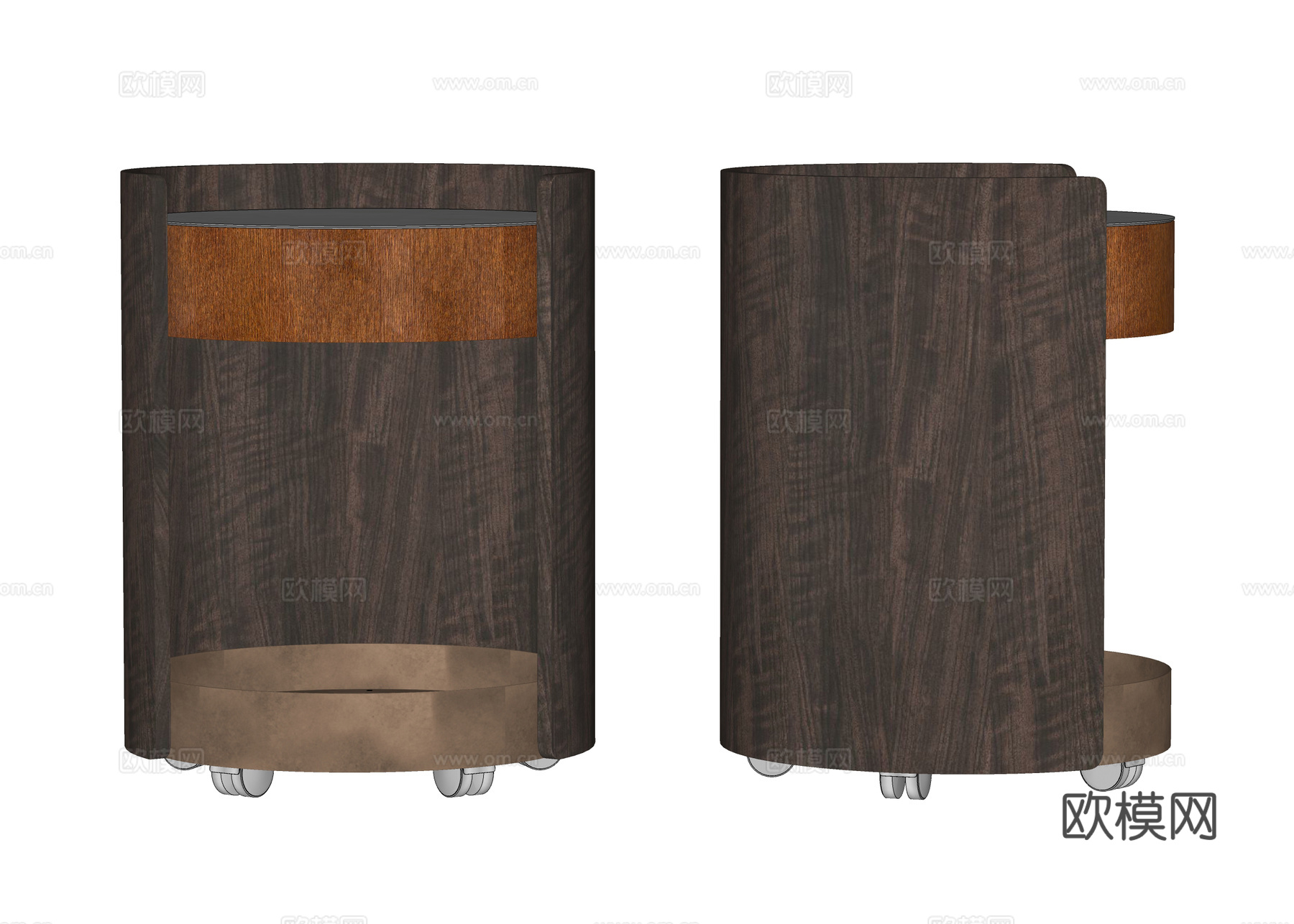 Minotti Journey中古角几 床头柜 边几su模型