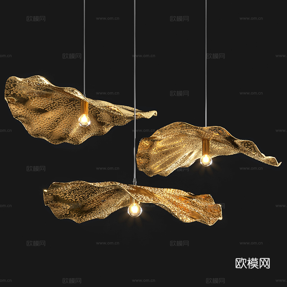 金属吊灯 餐厅吊灯 卧室吊灯 吧台吊灯 诧寂风吊灯 中古风su模型