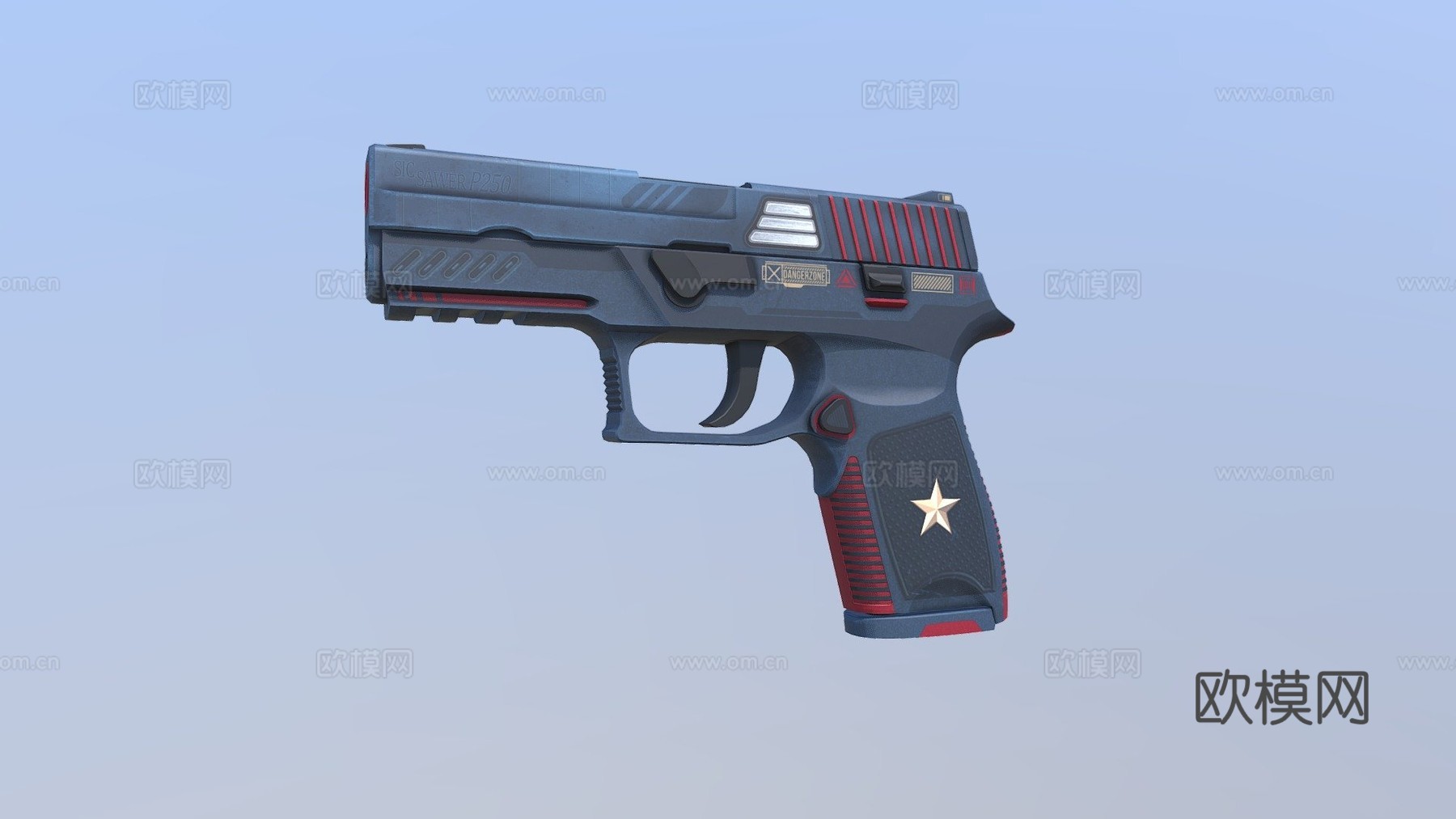 P250-壮志凌云(夜行者)3d模型