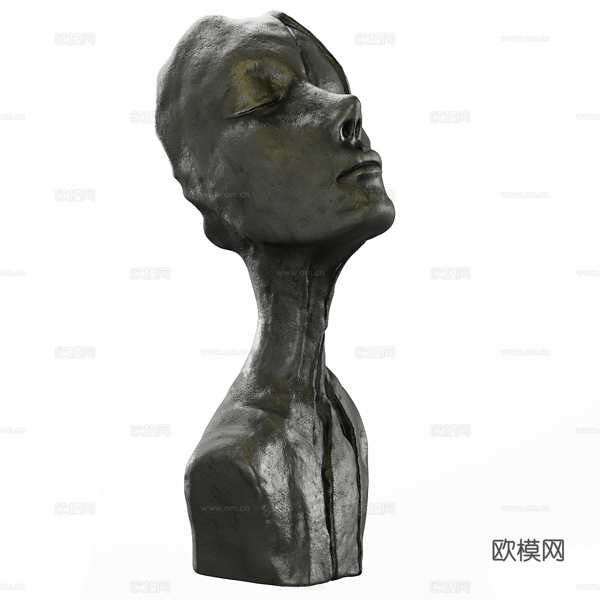 现代艺术抽象人物雕塑3d模型