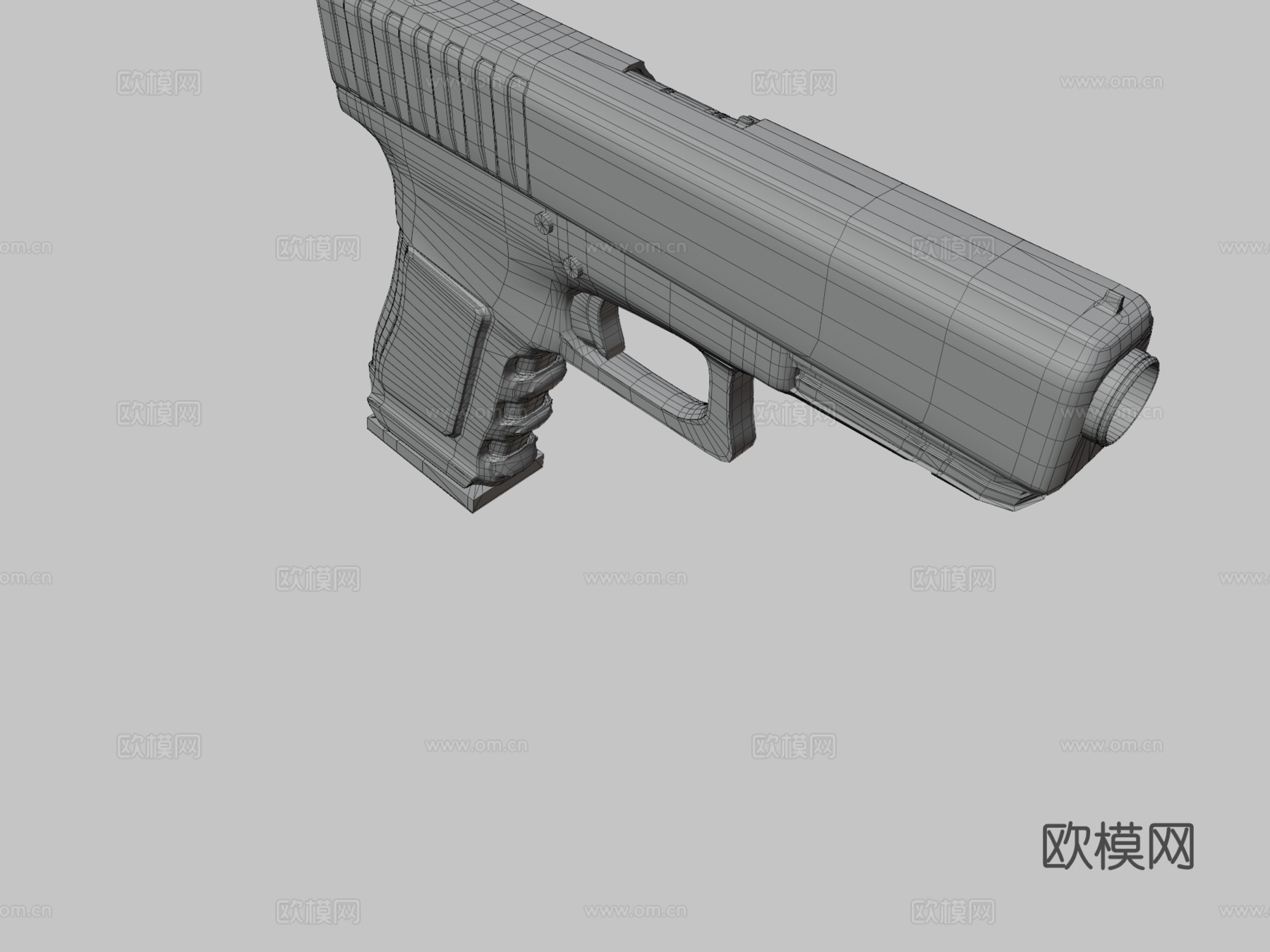 毫米手枪3d模型