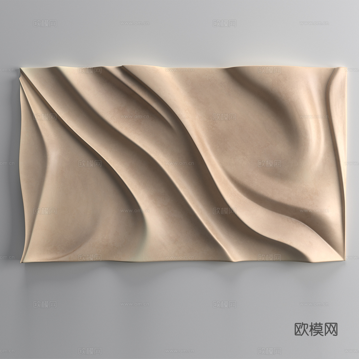 现代意式轻奢波浪板挂件3d模型