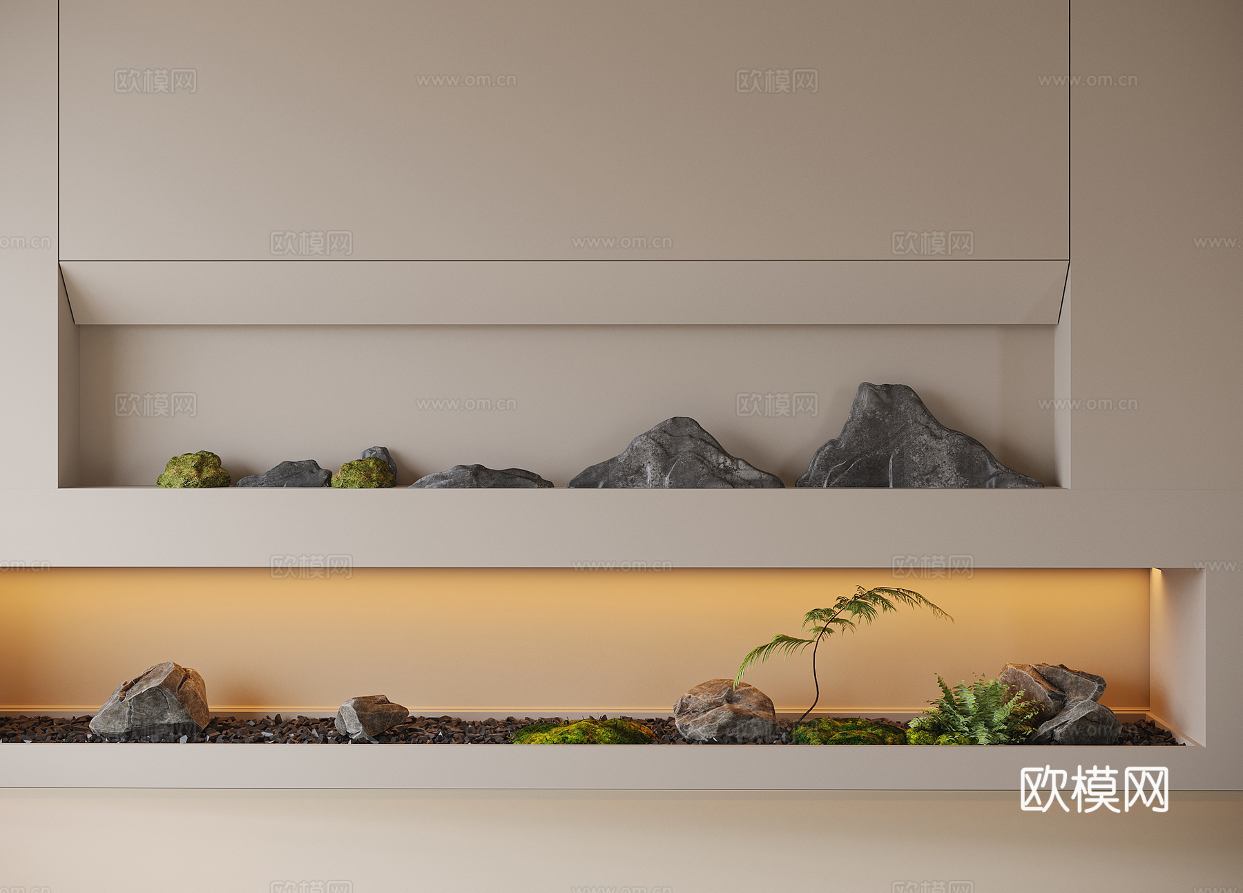 现代室内造景 景观造景3d模型