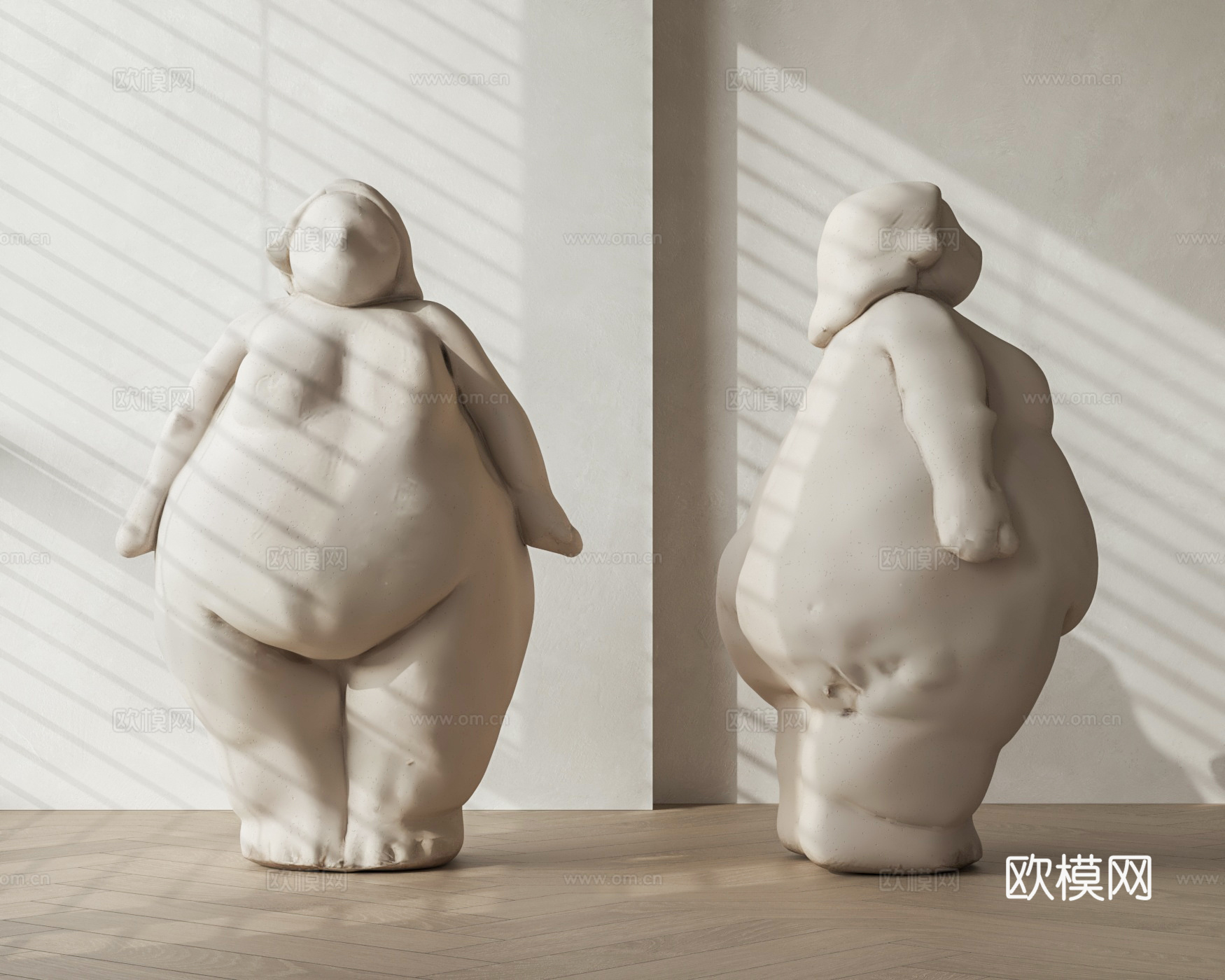胖女孩 艺术雕塑 抽象人物雕塑 抽象雕塑3d模型