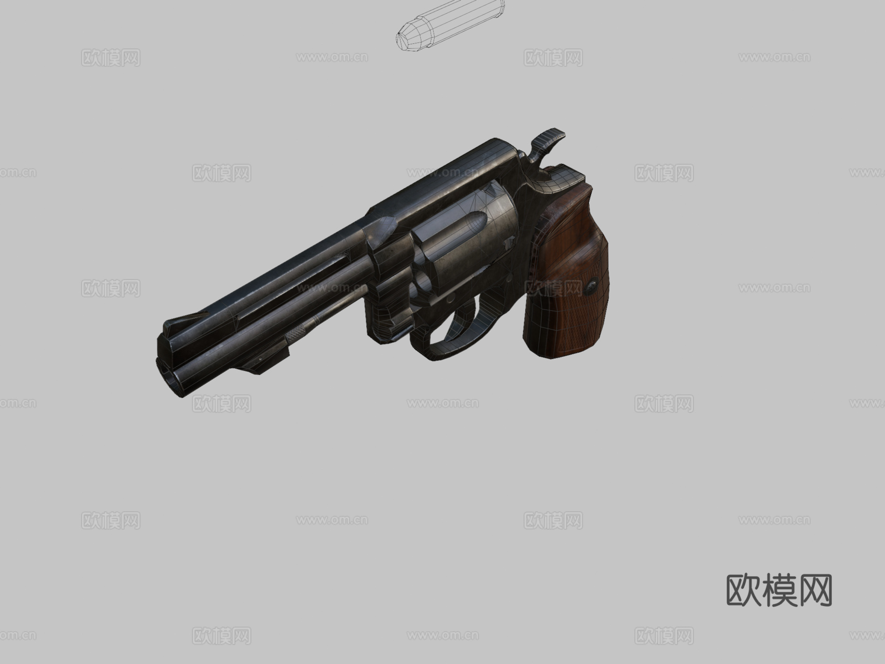 马格南左轮3d模型
